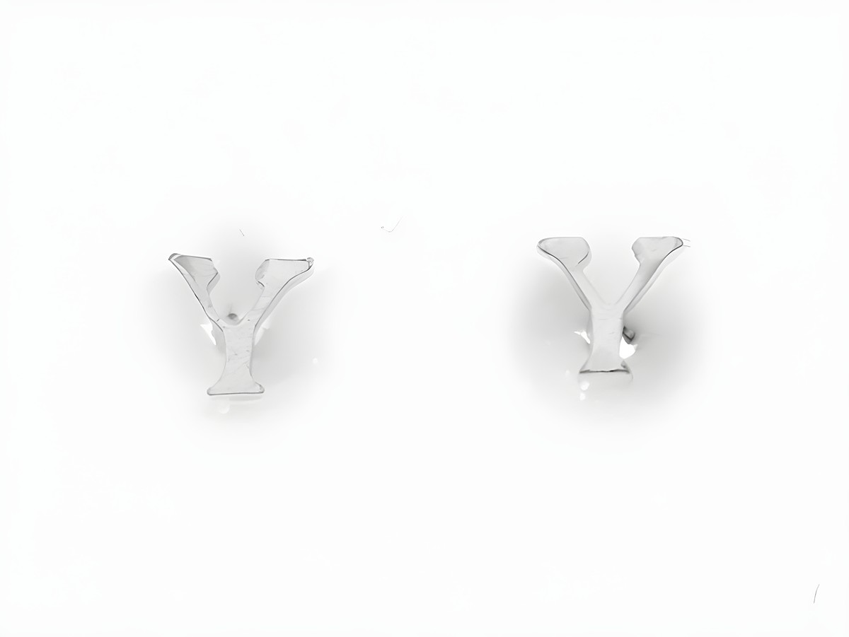Ohrringe Ohrstecker Buchstabe Y aus Silber 925 mit Initialien, Hersteller Juwelier Harnisch, stilvolles, schickes Design für jeden Anlass.