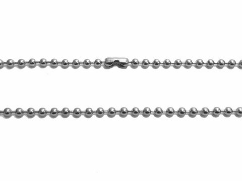 Kugelkette Edelstahl - 55,5 cm - 2,4 mm Edelstahlkette