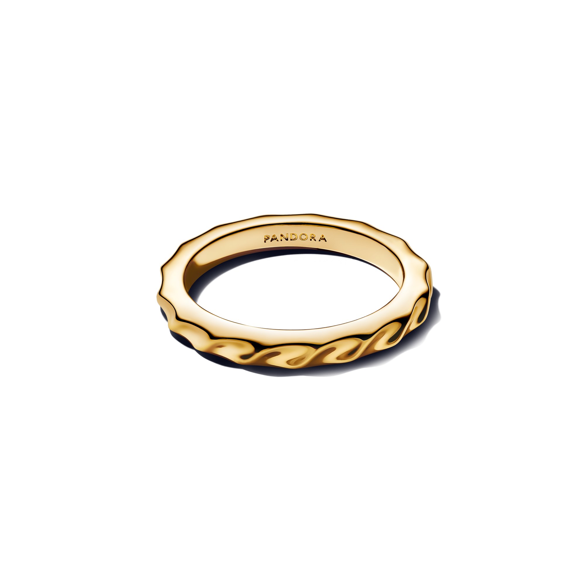 Pandora ESSENCE - gewellter Bandring - Gelbgold Vergoldung – Ansicht 2