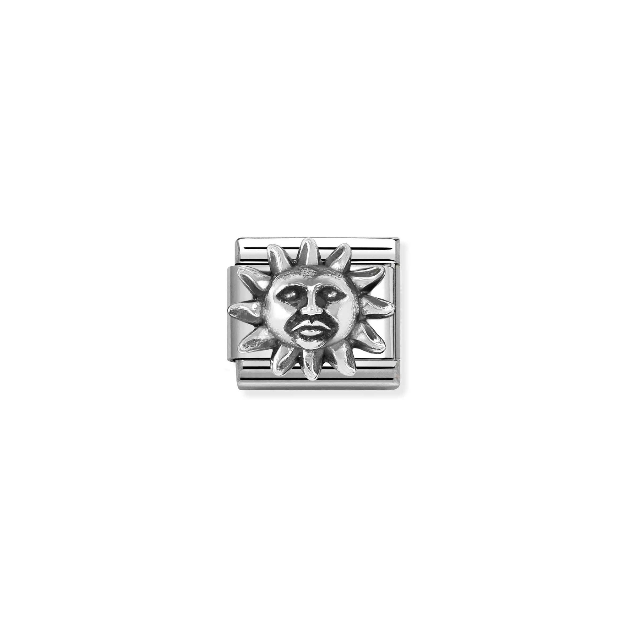 Nomination Composable Classic Charm Sonne - Edelstahl, Sterling Silber oxidiert – Ansicht 2