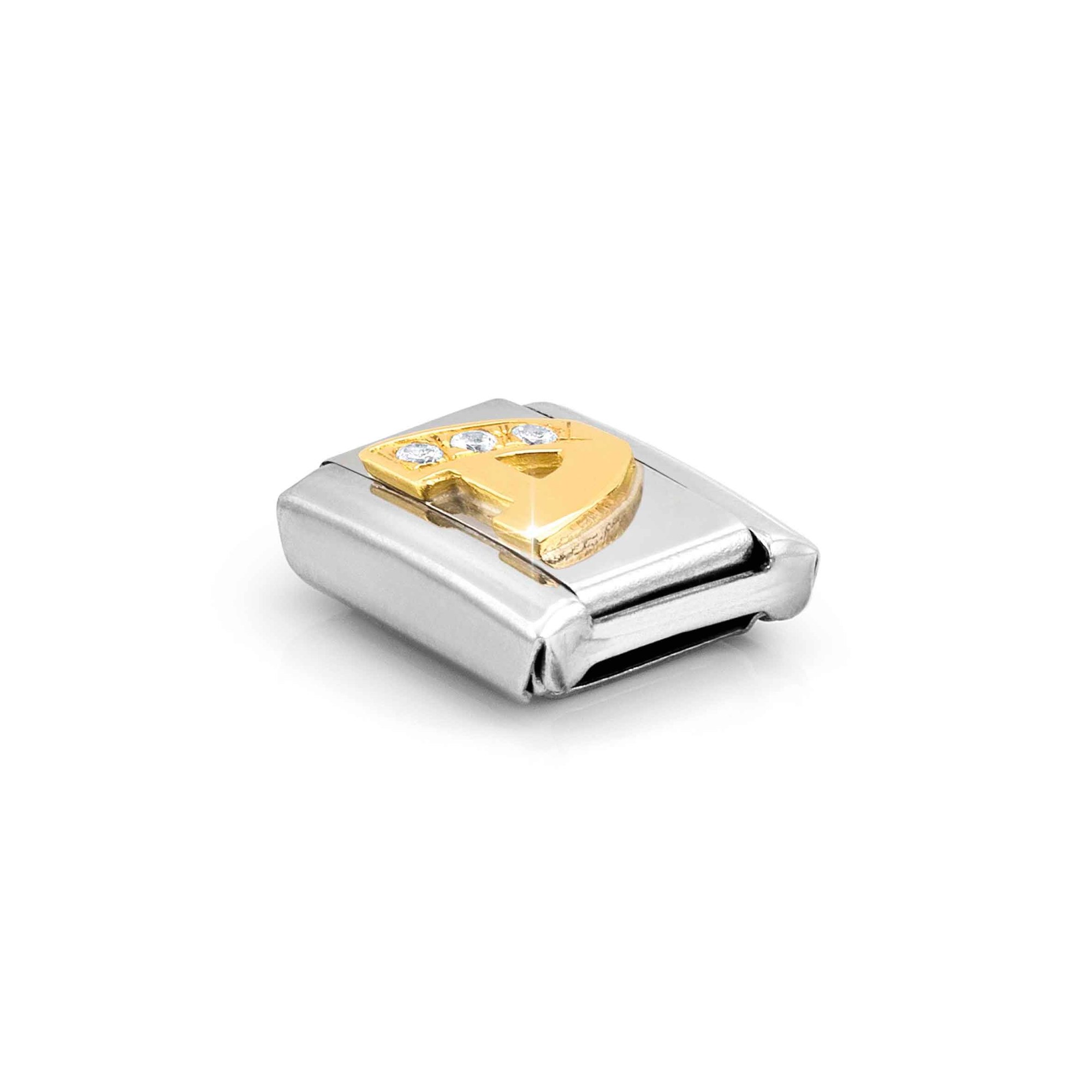 Nomination Composable Classic Charm Buchstabe A - Edelstahl, Gold 750 Gelbgold, Zirkonia – Ansicht 4