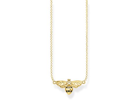 Mehrfarbige Kette von Thomas Sabo mit einem filigranen Anhänger in Form einer Biene, gefertigt aus hochwertigem Material, Länge von 40 bis 42 cm, ideal für jeden Anlass.
