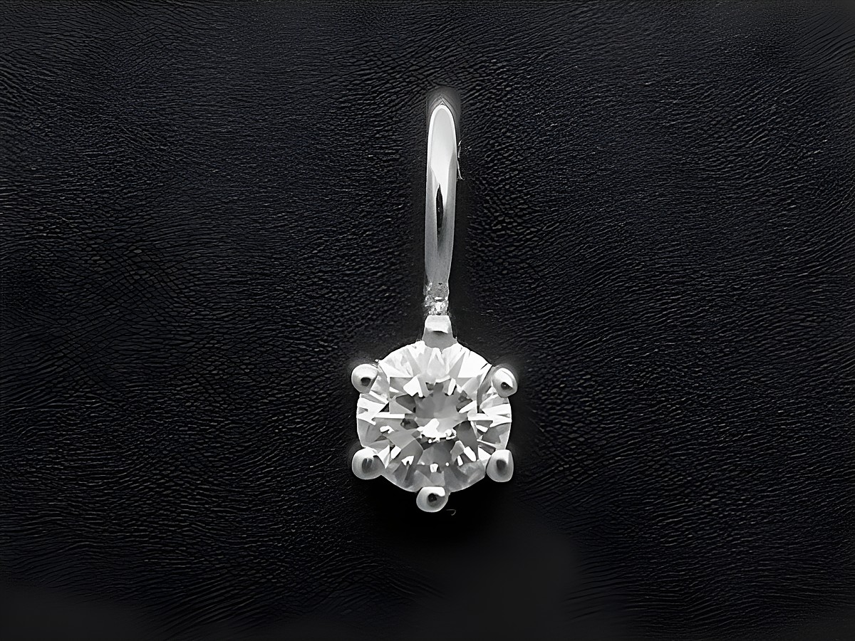 Brillant Anhänger aus 585 Weißgold in Krappenfassung mit einem 0,15 W/Si Diamanten, traumhaftes Schmuckstück des Herstellers Juwelier Harnisch, perfekt für jeden Anlass.