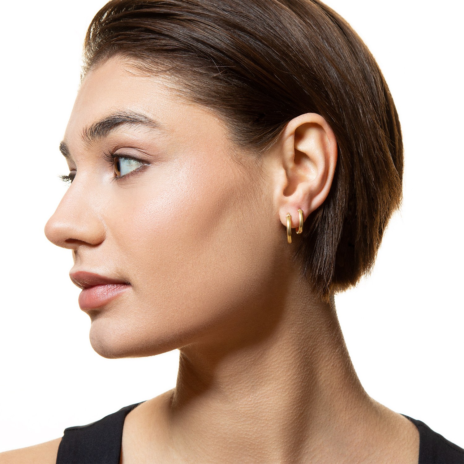 XENOX XG14K6025G - Gelbgold 585 Creolen - poliert – Ansicht 4