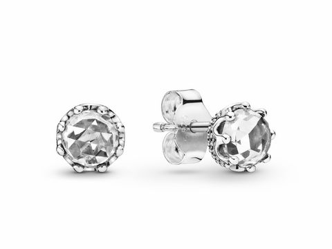 Pandora 298311CZ Crown Sterling Silber Ohrstecker mit funkelndem Zirkonia, elegant und zeitlos, ideal für jede Gelegenheit, hochwertige Verarbeitung und stilvolles Design.