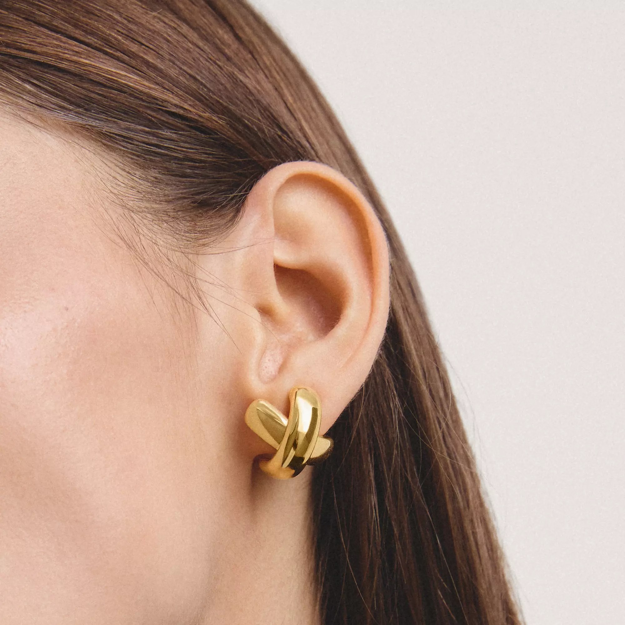Thomas Sabo Ohrringe in Kreuzform – vergoldet – Ansicht 4