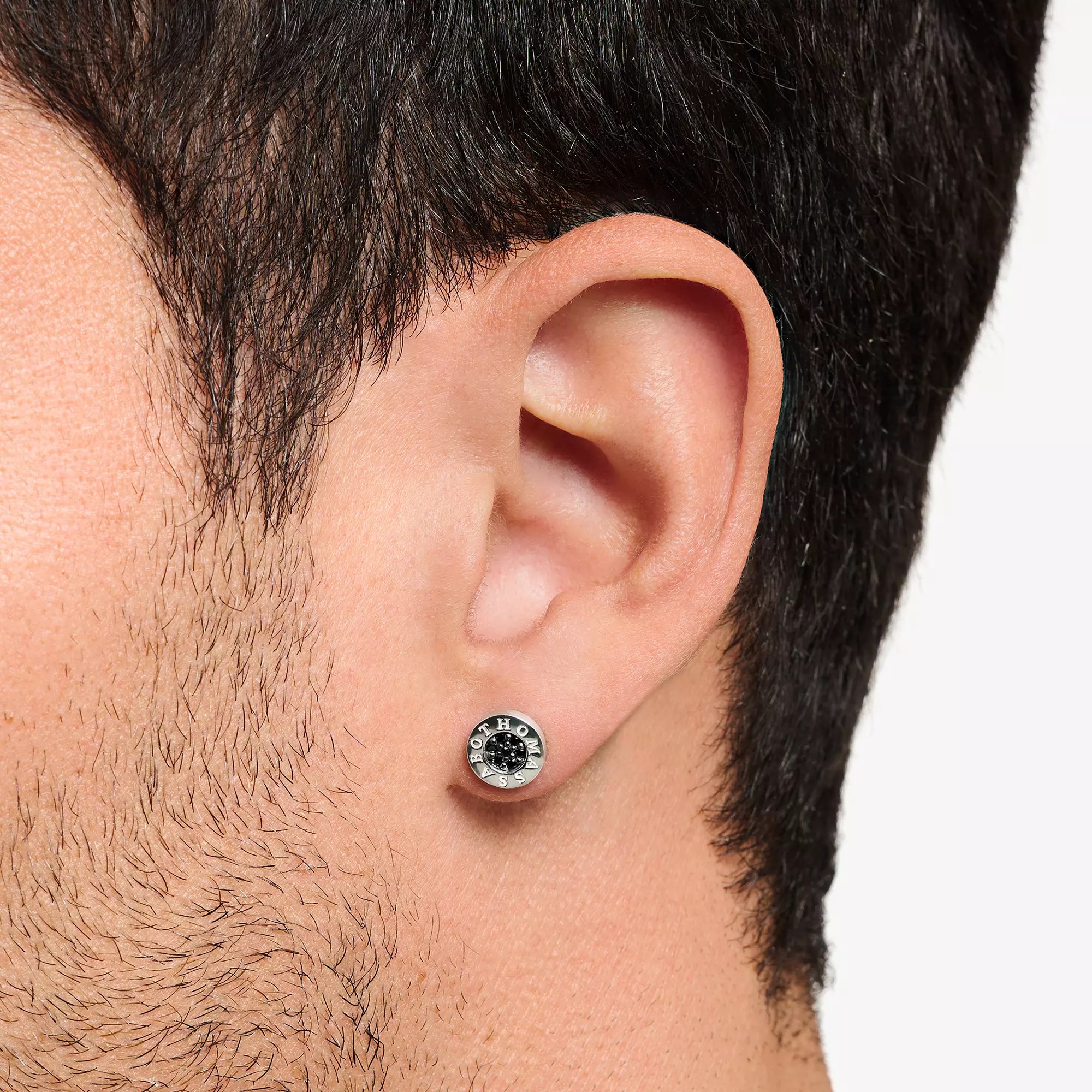 Thomas Sabo Ohrstecker klassisch Pavé schwarz – Silber – Zirkonia – Ansicht 3