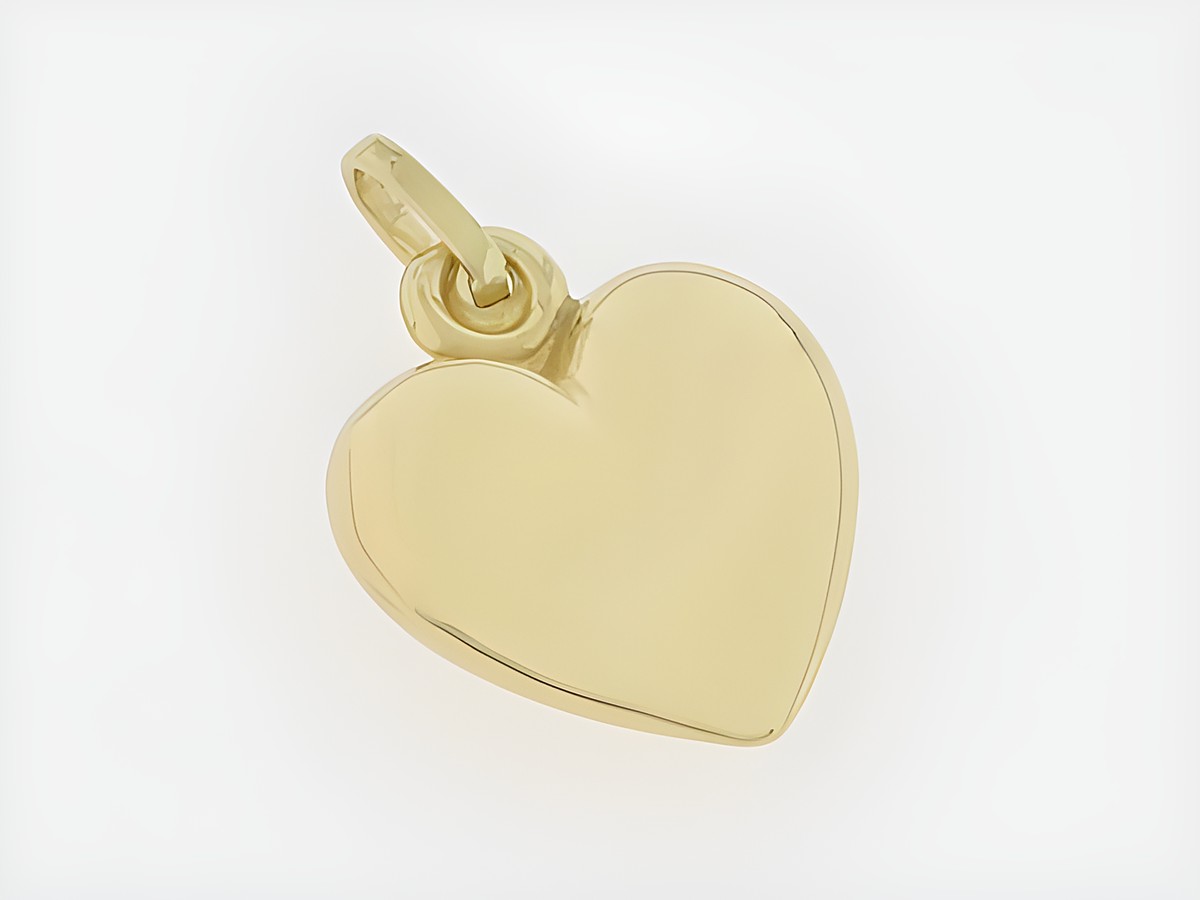 Gold Anhänger - Herz - 585 Gold - lieblich, Hersteller: Juwelier Harnisch, plastisch. Der Anhänger strahlt Eleganz und Zuneigung aus, ideal für besondere Anlässe.