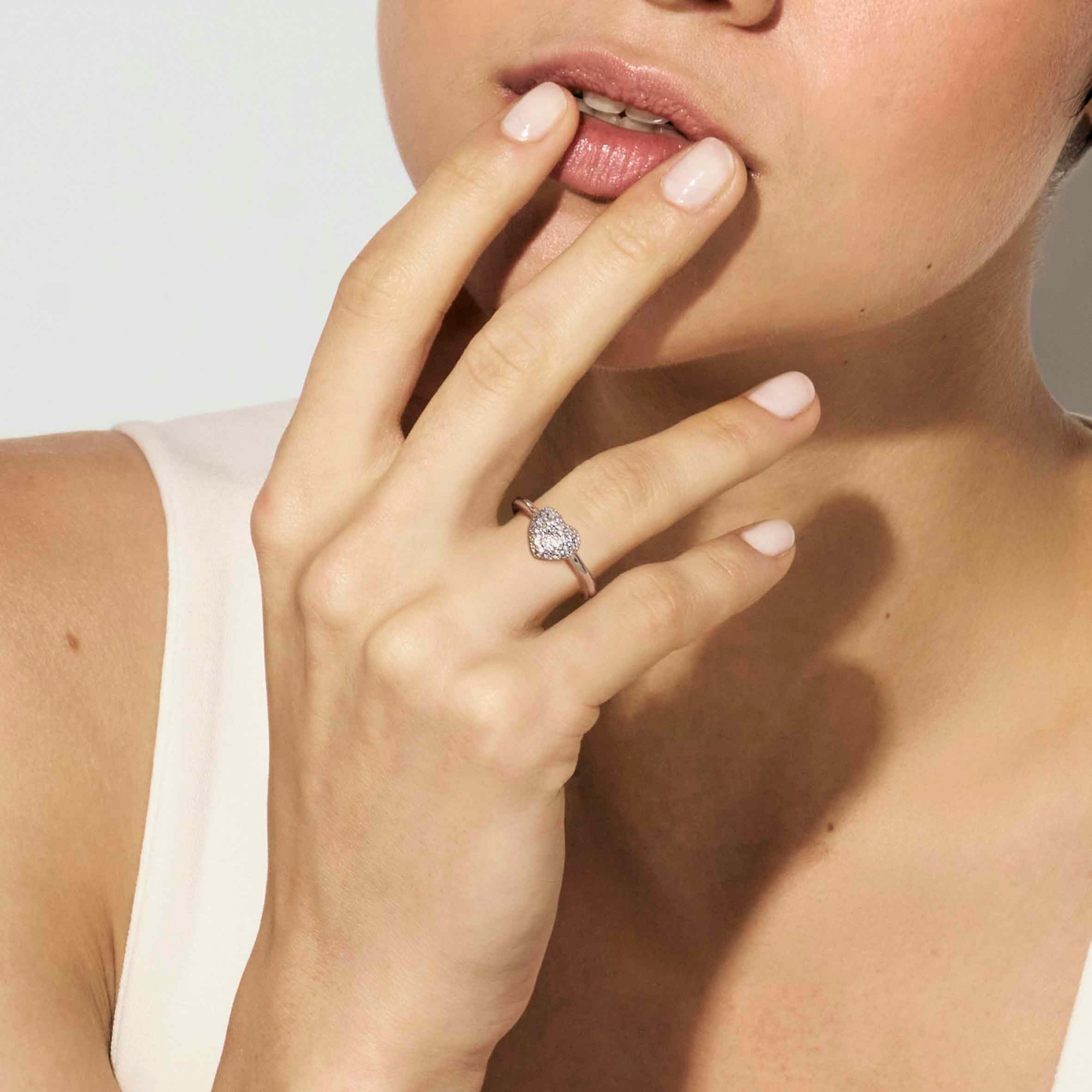 Nomination LIFEPOETRY Ring aus Sterling Silber & Zirkonia in Pavé-Fassung - Herz - rhodiniert – Ansicht 2
