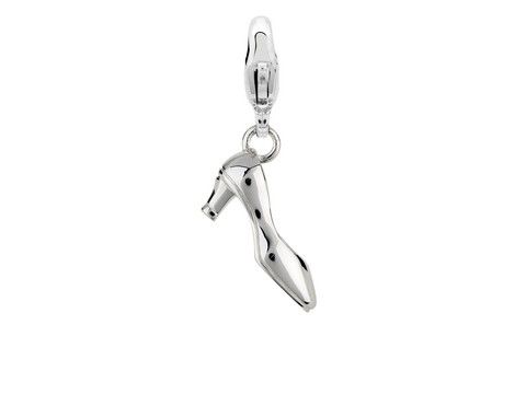 Silberner Charms-Anhänger in Form eines eleganten Pumps, inspiriert von Cinderellas Schuh, von Ti Sento. Ideal für schicke Schmuckstücke und Veranstaltungen.