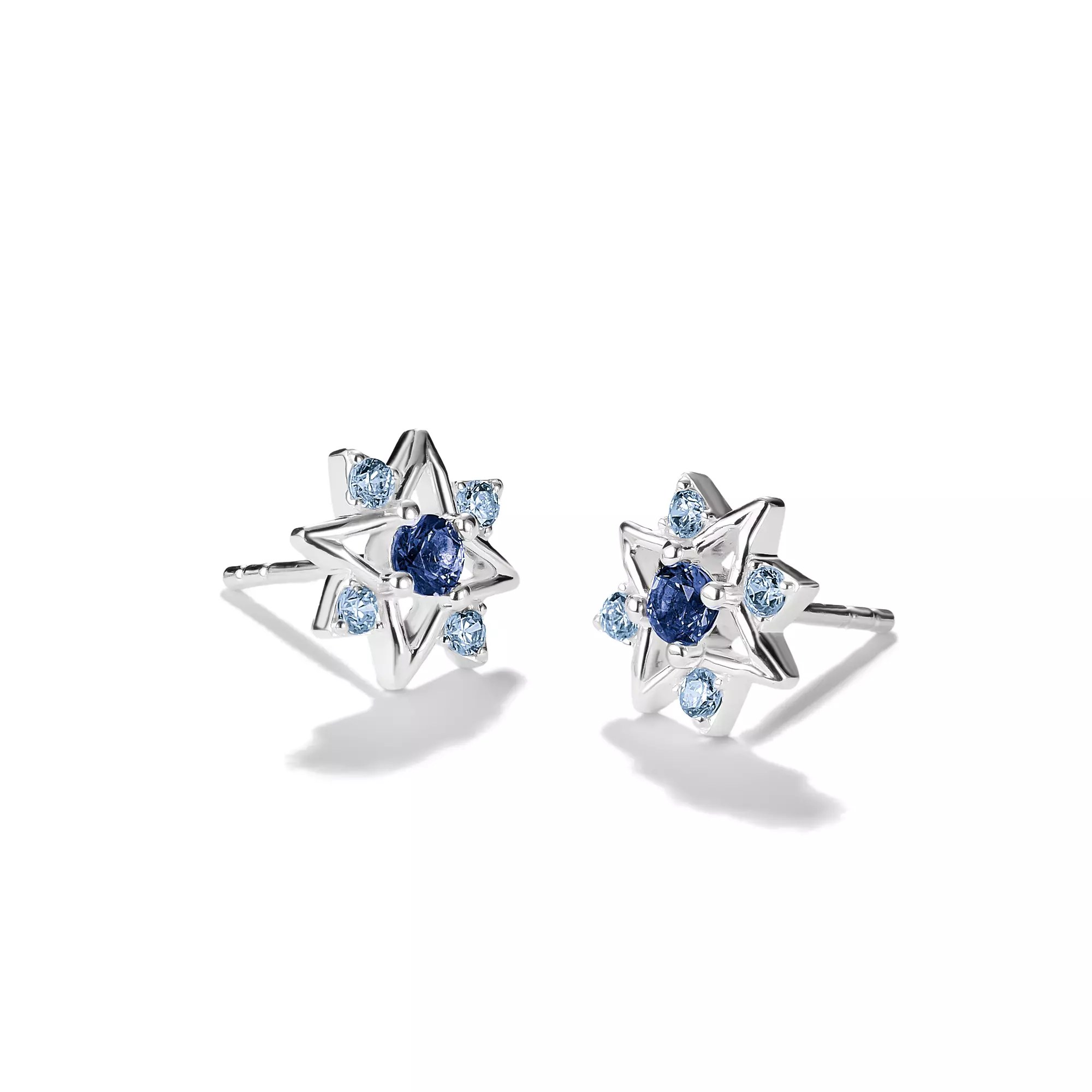 Thomas Sabo Midnight Sky - Ohrstecker Stern - 925 Sterling Silber - Zirkonia - Nanokristall blau – Ansicht 2