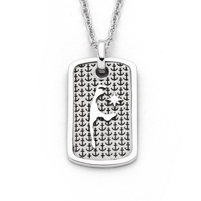 DUR Anhänger Dogtag - Sterling Silber - Sylt - rhodiniert – Ansicht 3
