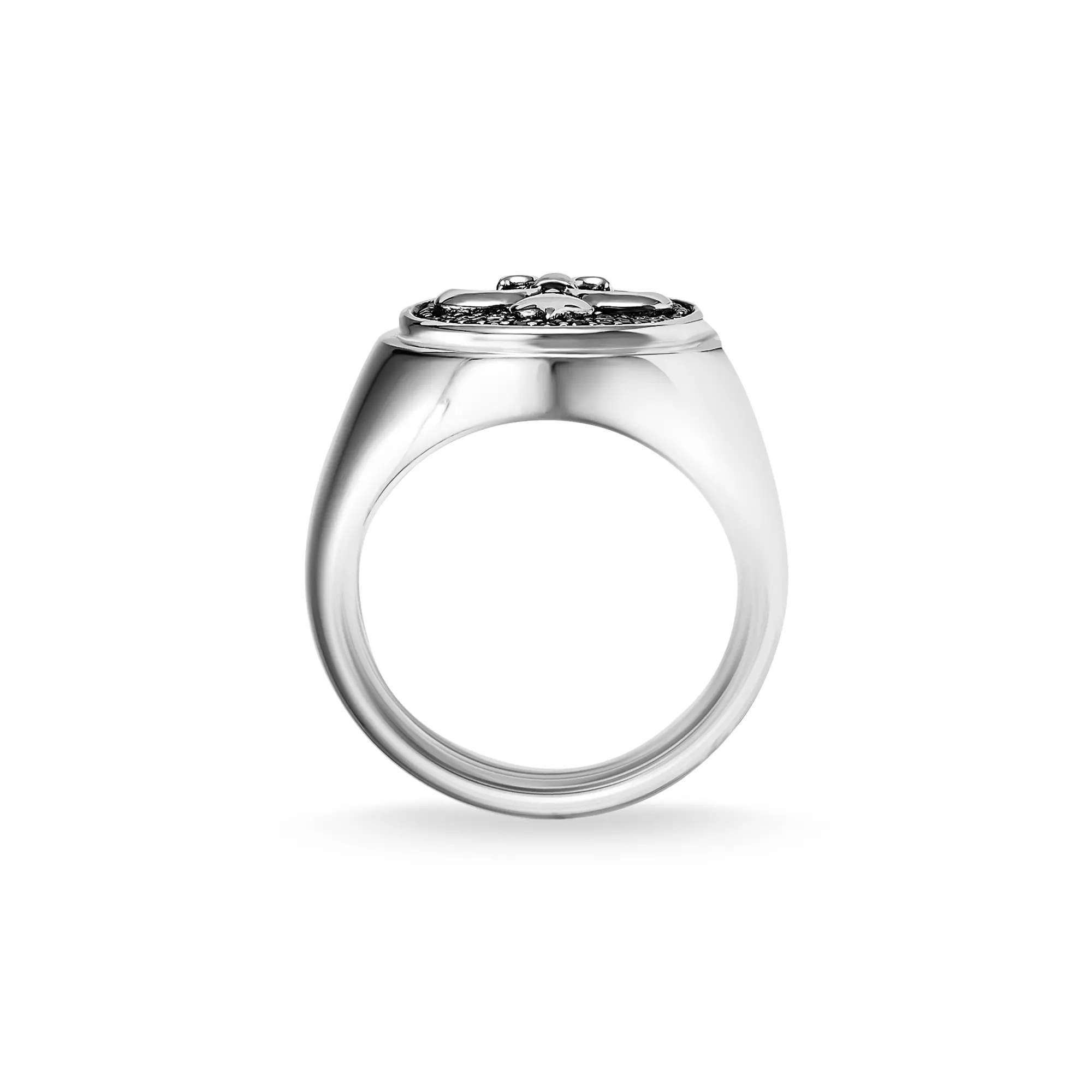 Thomas Sabo Siegelring Bourbonische Lilie – Silber – Zirkonia – Ansicht 2