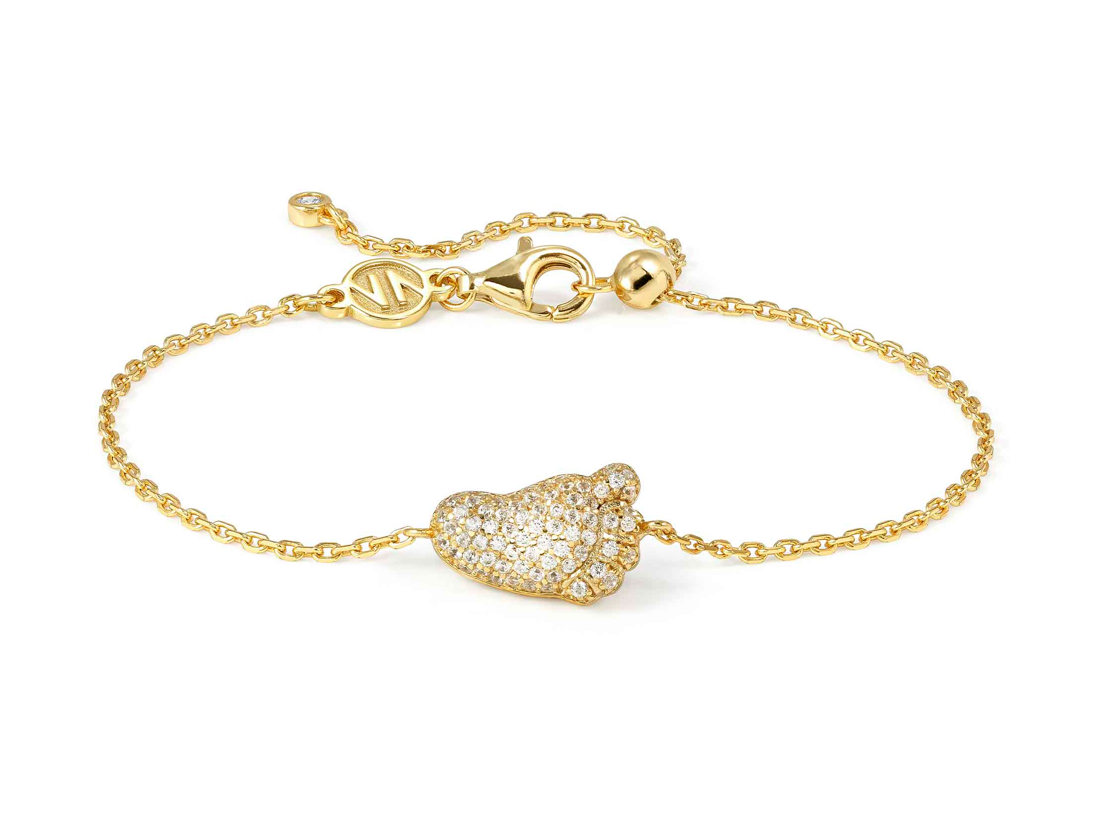 Nomination 242701 46 - LIFEPOETRY Armband aus Sterling Silber & Zirkonia - Fuß - vergoldet