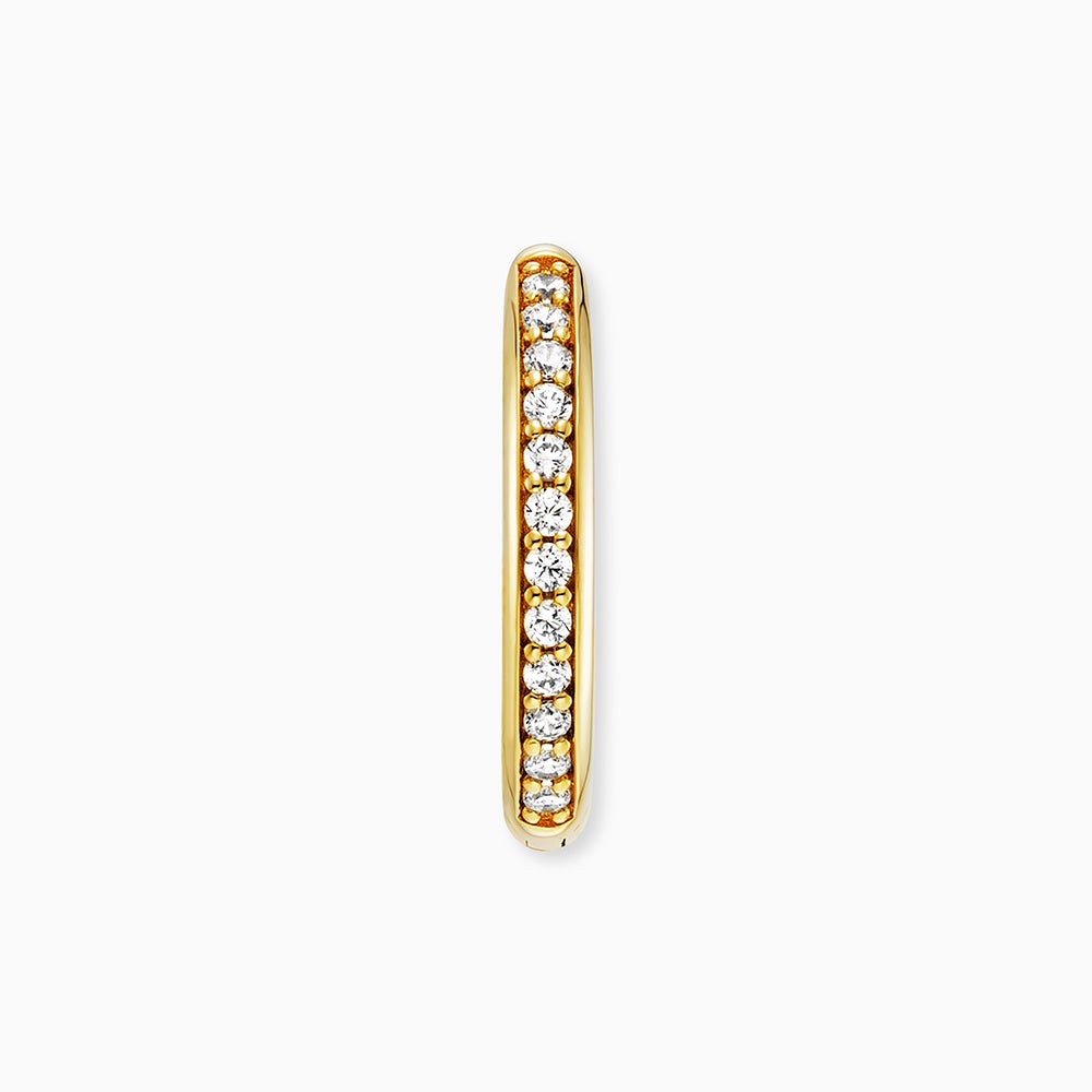 Engelsrufer BASIC Creole Lola - mit Zirkonia Gelbgold vergoldet auf Silber 16 mm – Ansicht 3