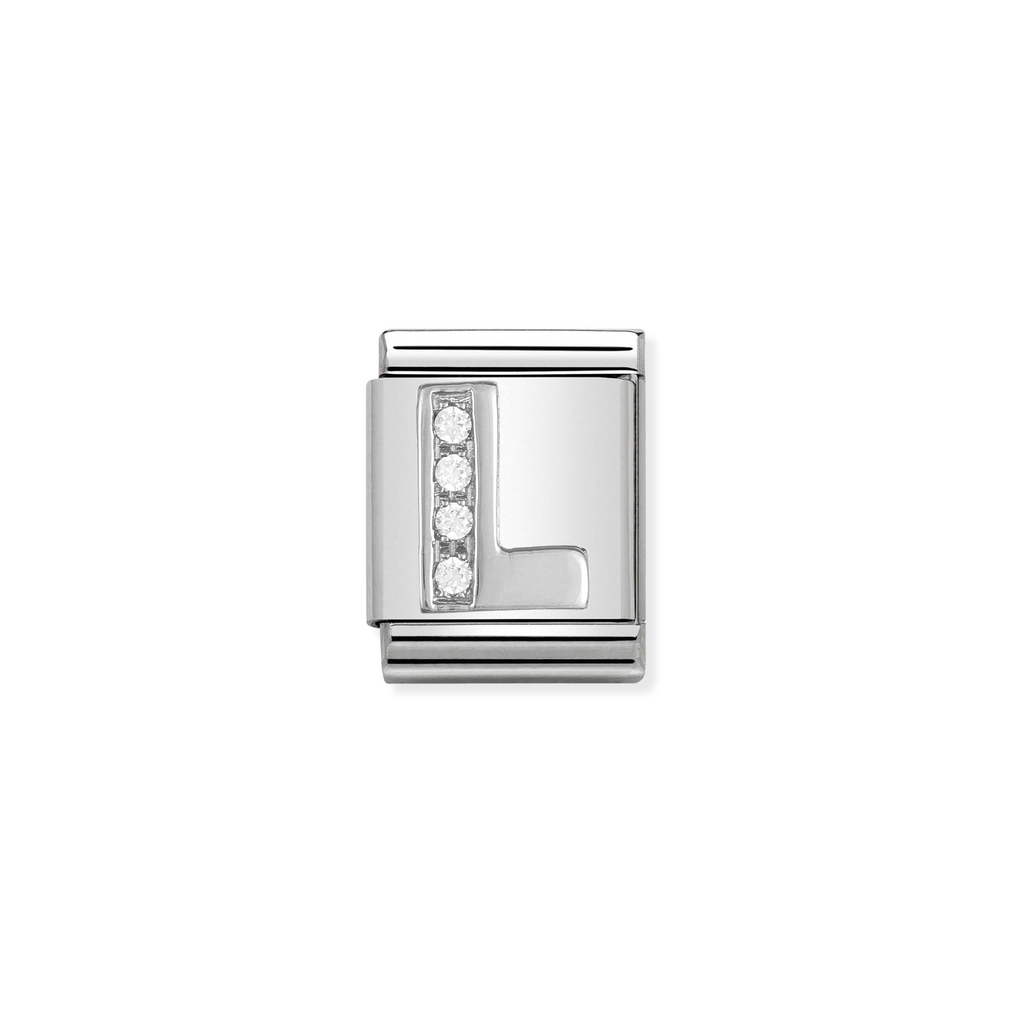 Nomination Composable Big Charm Buchstabe L - Silber 925, Zirkonia