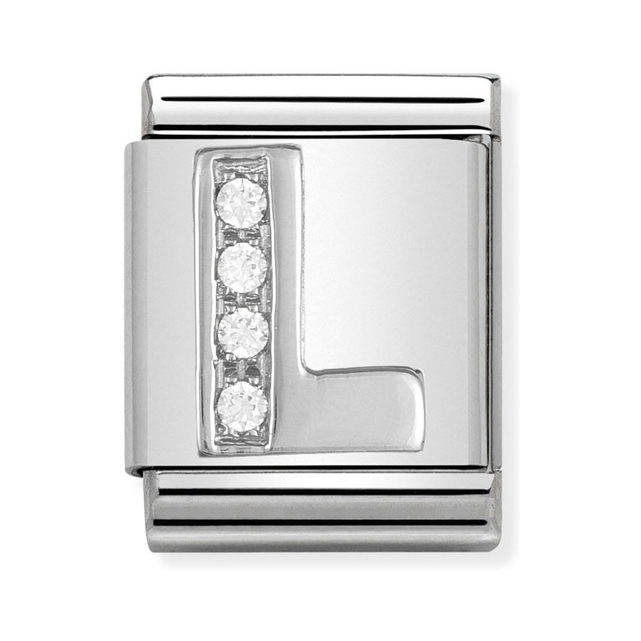 Nomination Composable Big Charm Buchstabe L - Silber 925, Zirkonia