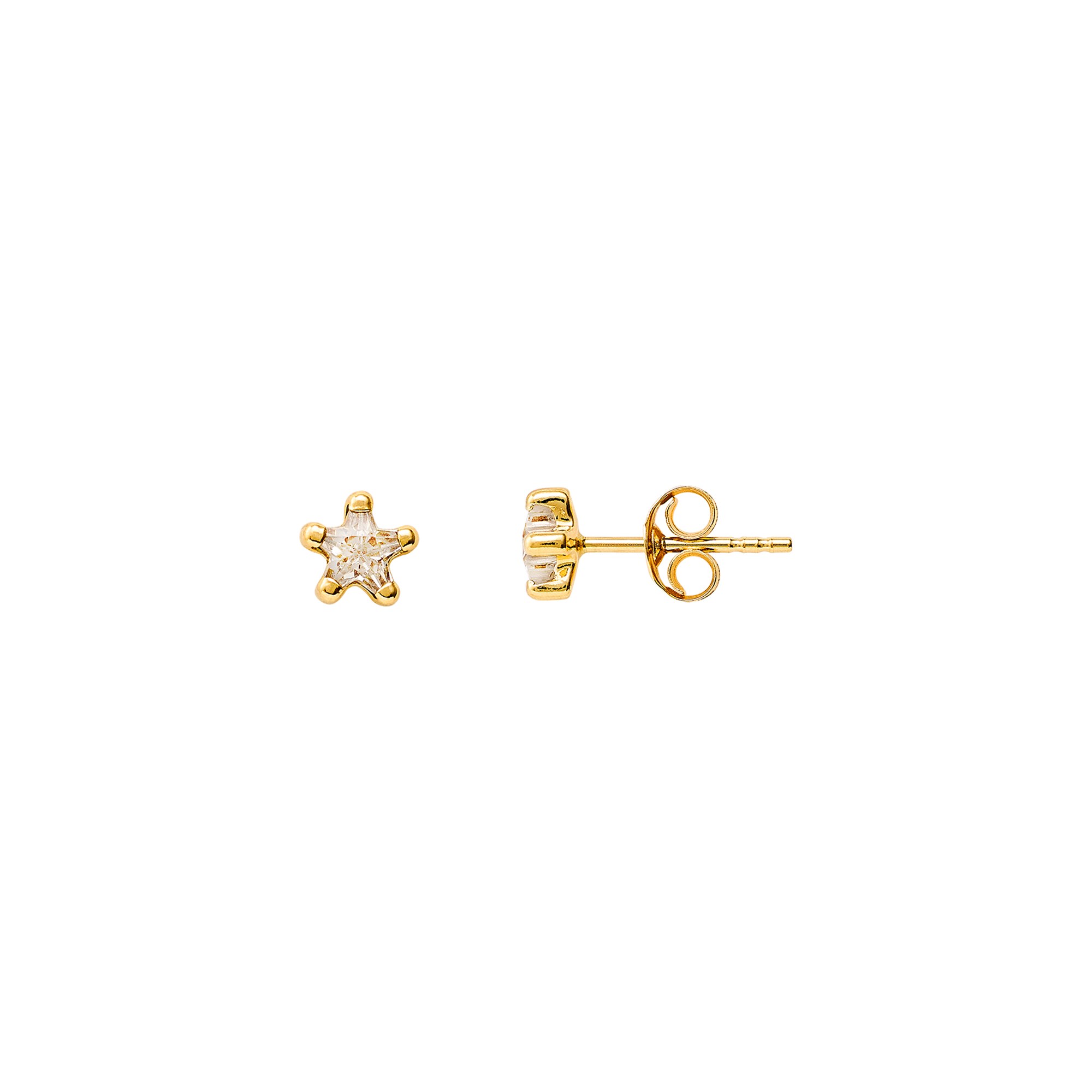 XENOX XG14K4067G - Gelbgold 585 Ohrstecker - poliert - Zirkonia – Ansicht 2