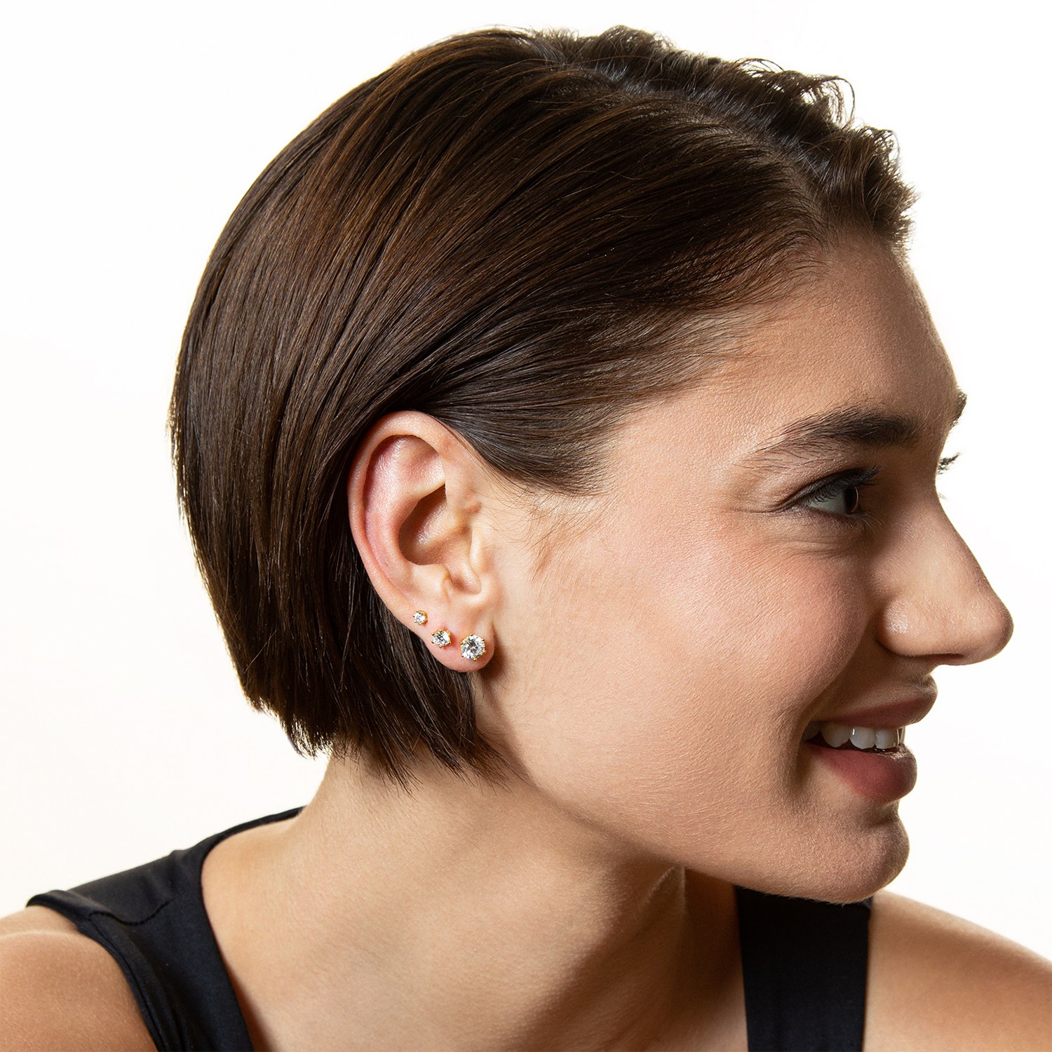 XENOX Sterling Silber Ohrringe XS3516G - KRAPPE GOLD - Gelbgold vergoldet - Krappe – Ansicht 3