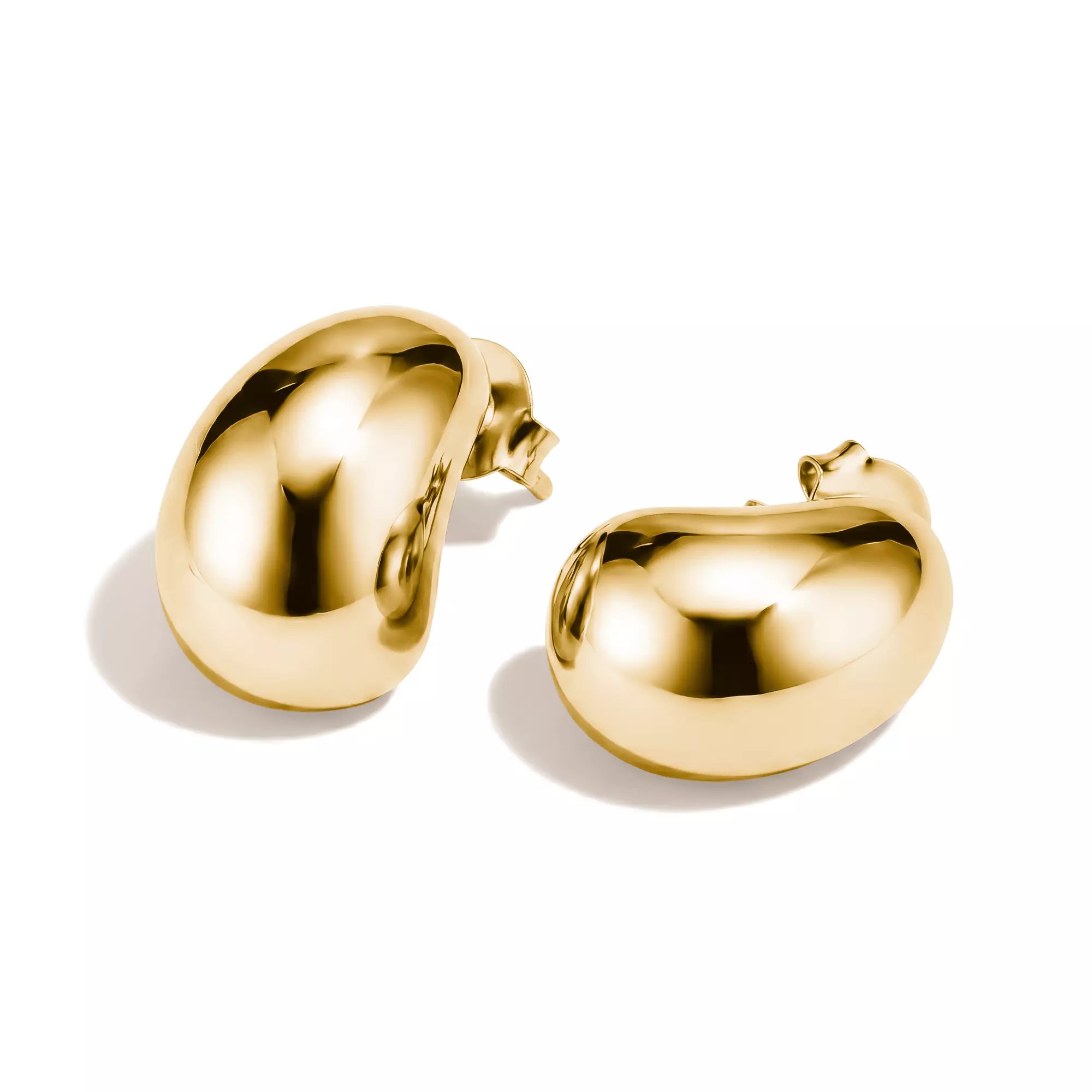 Thomas Sabo Ohrringe Chunky in Tropfenform – vergoldet – 15,5 mm hoch – Ansicht 3