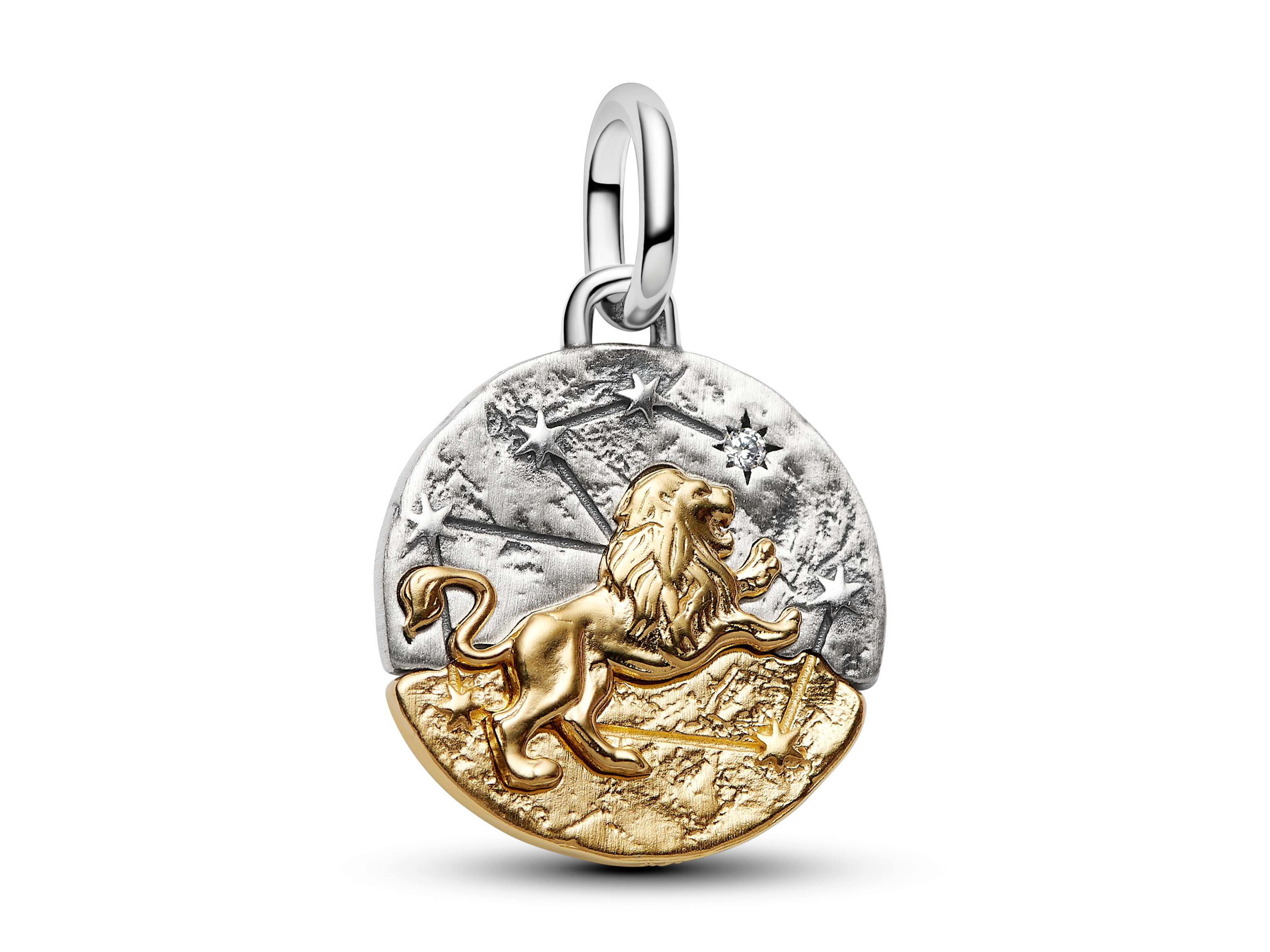 Pandora ME 764994C01 - Sternzeichen Löwe  - Charm - Sterling Silber & Gelbgold Vergoldung - 16 mm