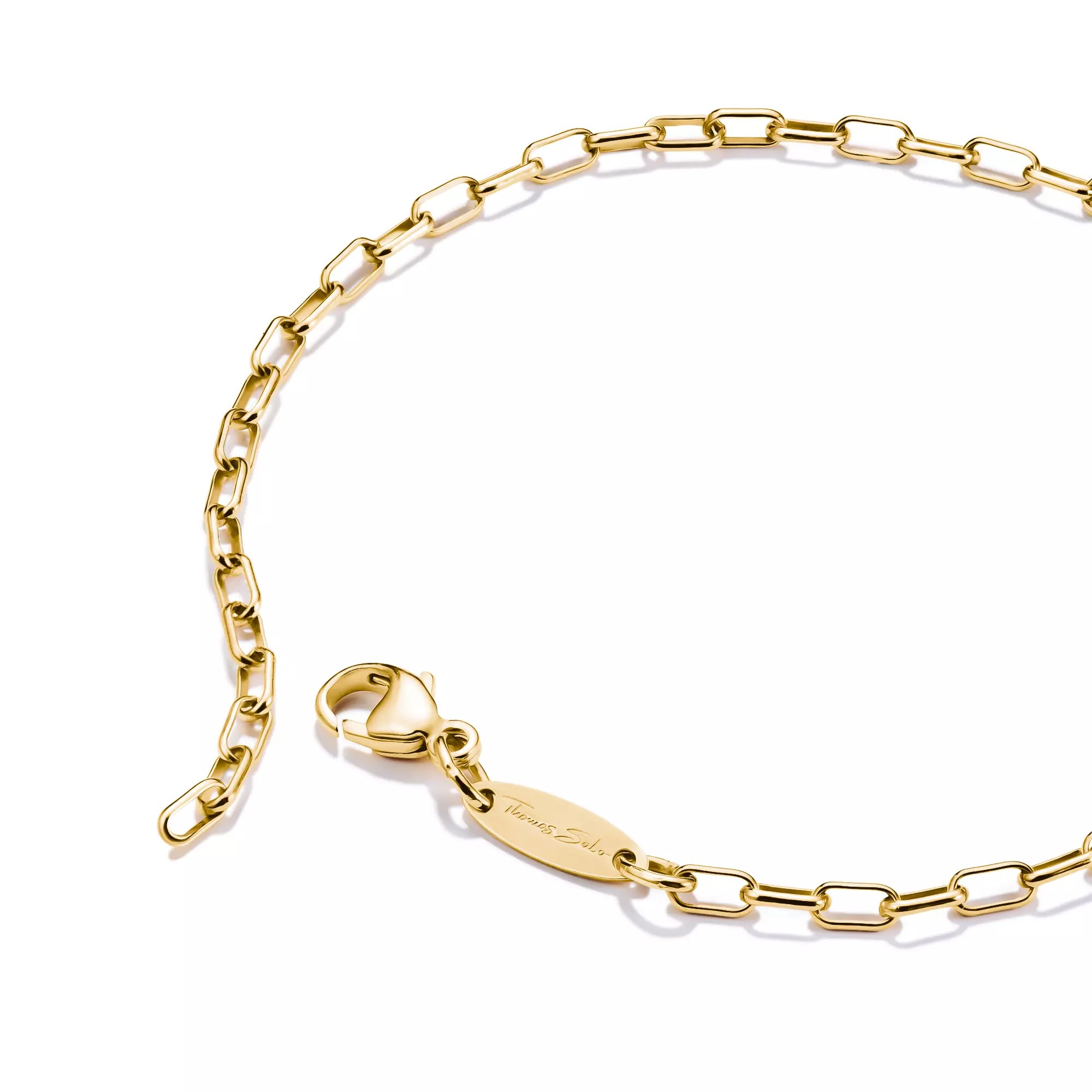 Thomas Sabo Paperclip Armband Silber & Gelbgold Verg. 16 - 19 cm – Ansicht 2