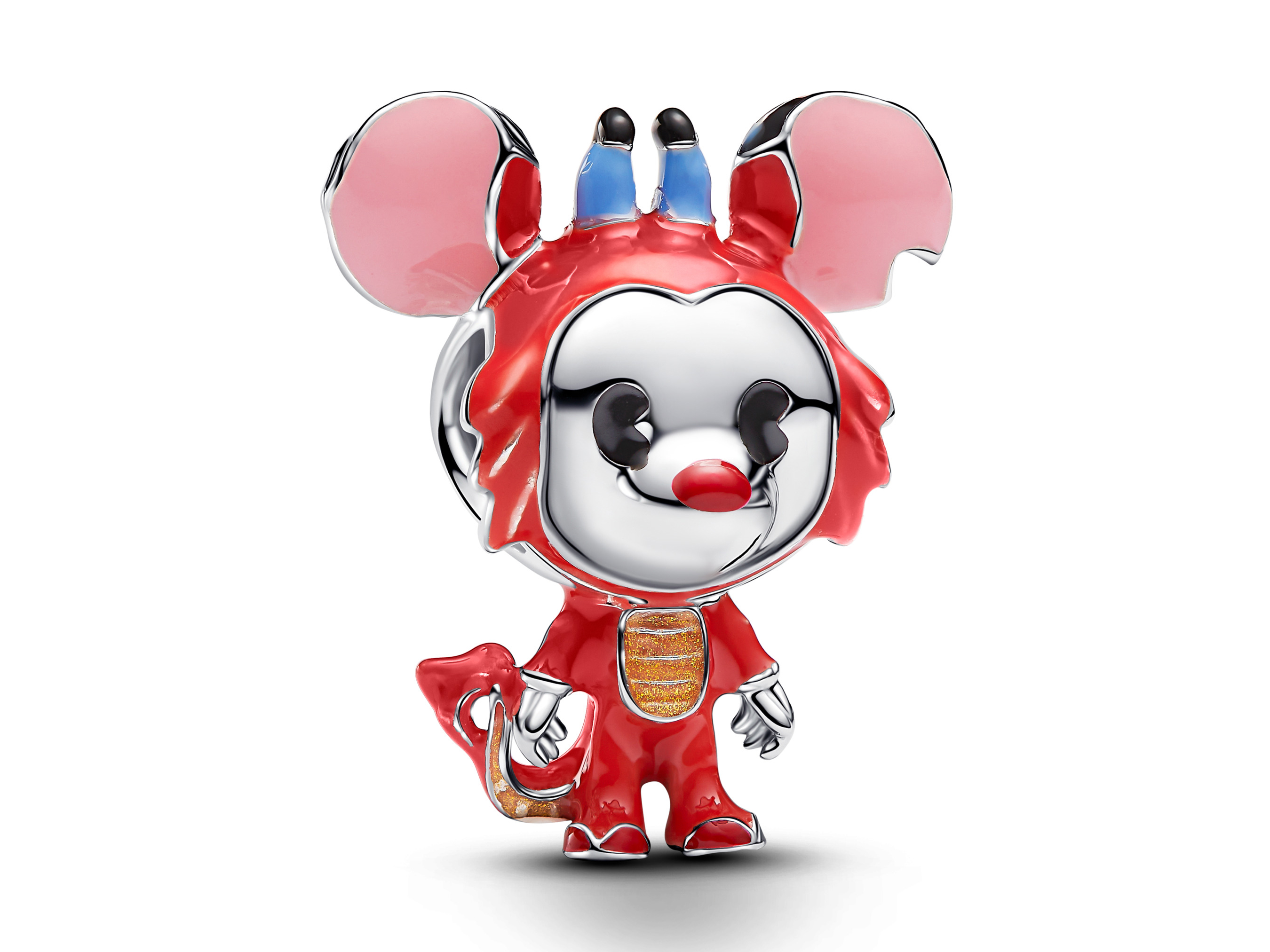 Pandora 794762C01 - Disney Micky Maus als Mushu Charm - Sterling Silber - Emaille Rot