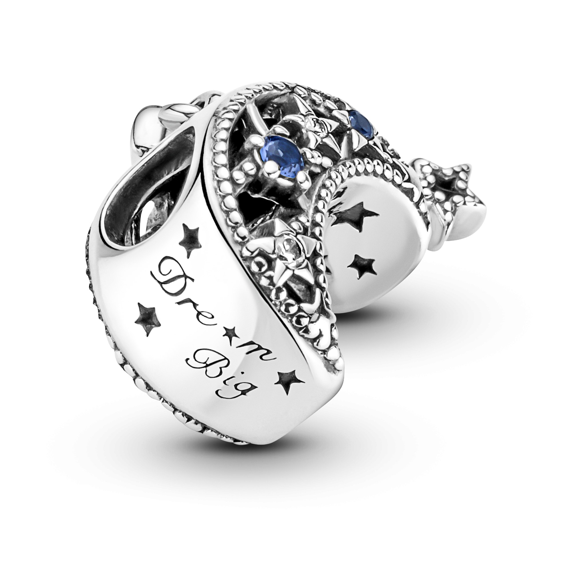 Pandora Charm - Stern & Mondsichel Anhänger - Sterling Silber - Kristall - Bunt – Ansicht 3