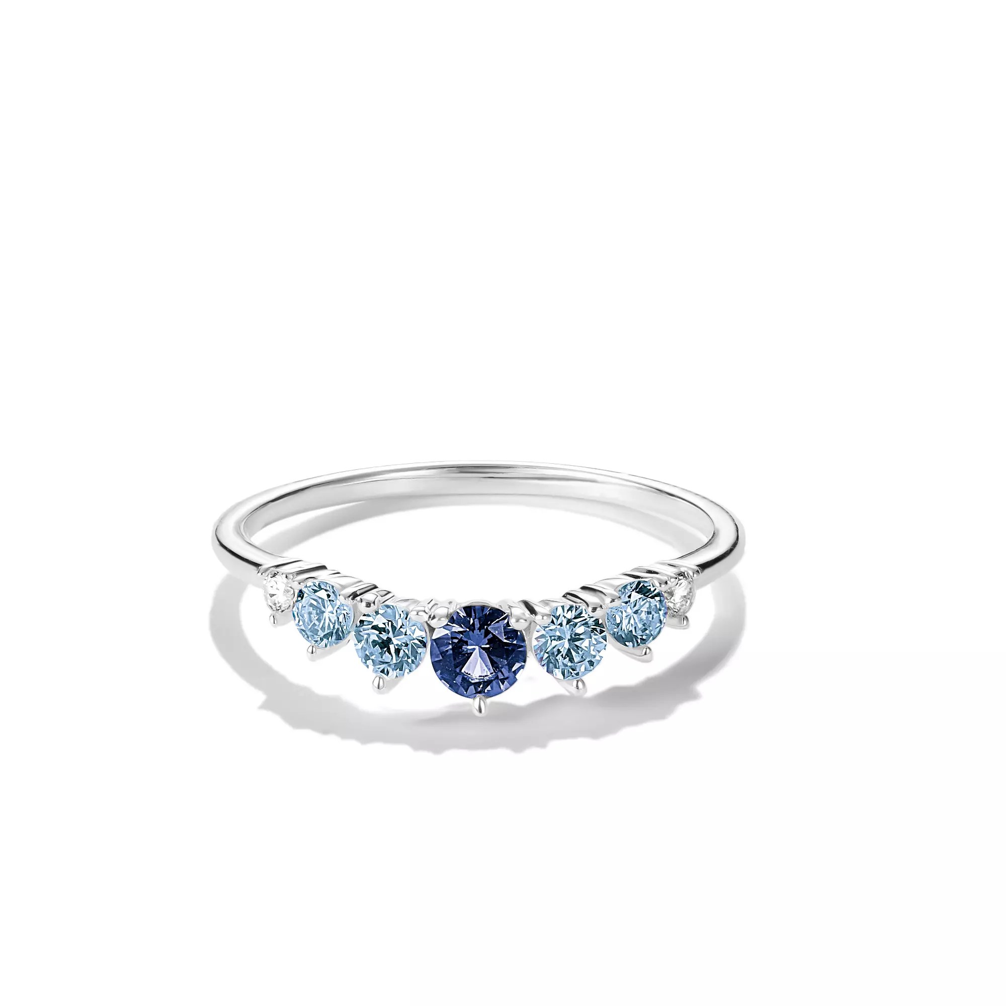 Thomas Sabo Ring mit blauen Steinen – Silber – Zirkonia – 5 mm hoch – Ansicht 3