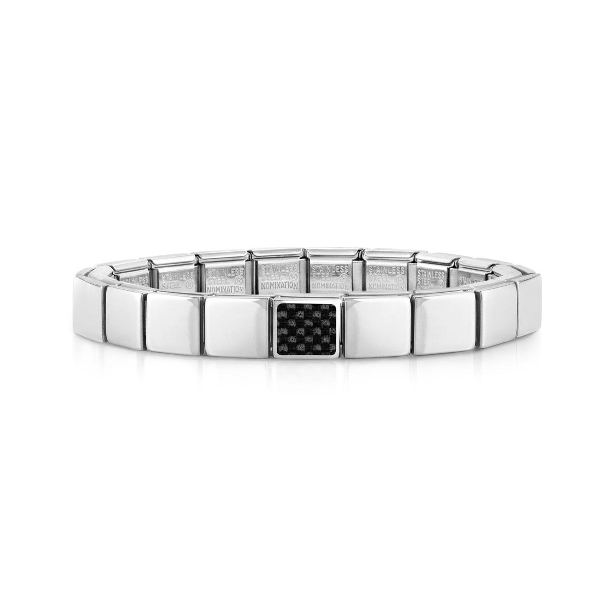 Nomination GLAM Armband - Edelstahl - Kohlenstoff + Grau