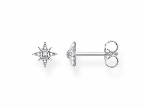 Silberne Ohrstecker in Sternform aus der Thomas Sabo Charming Collection, verziert mit klaren Zirkonia. Eleganter Ohrschmuck für einen funkelnden Look.
