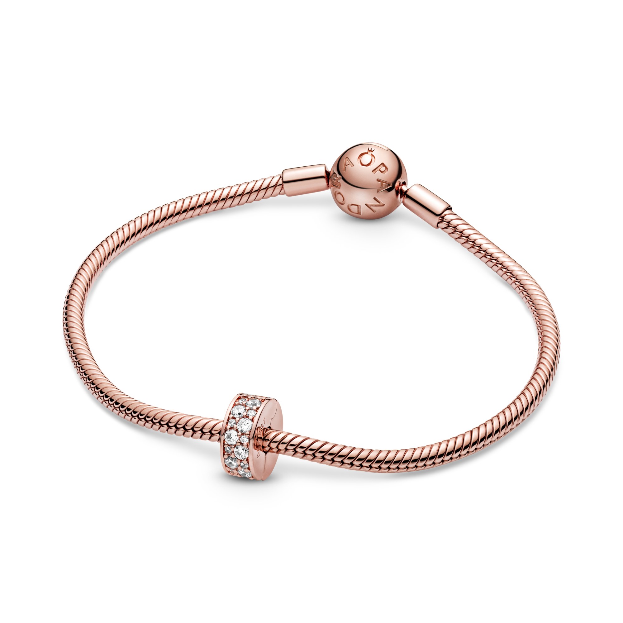 PANDORA Pavé-Glanz - Clip Charm - PANDORA Rose – Ansicht 5