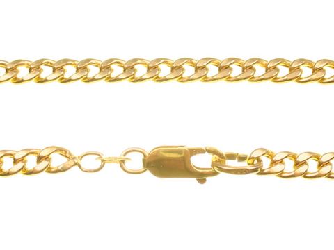 Panzerkette in Gold 333, 40cm lang, 4,3mm dick, mit praktischem Karabinerverschluss, Hersteller Juwelier Harnisch, ideal für Damen, elegant und hochwertig verarbeitet.