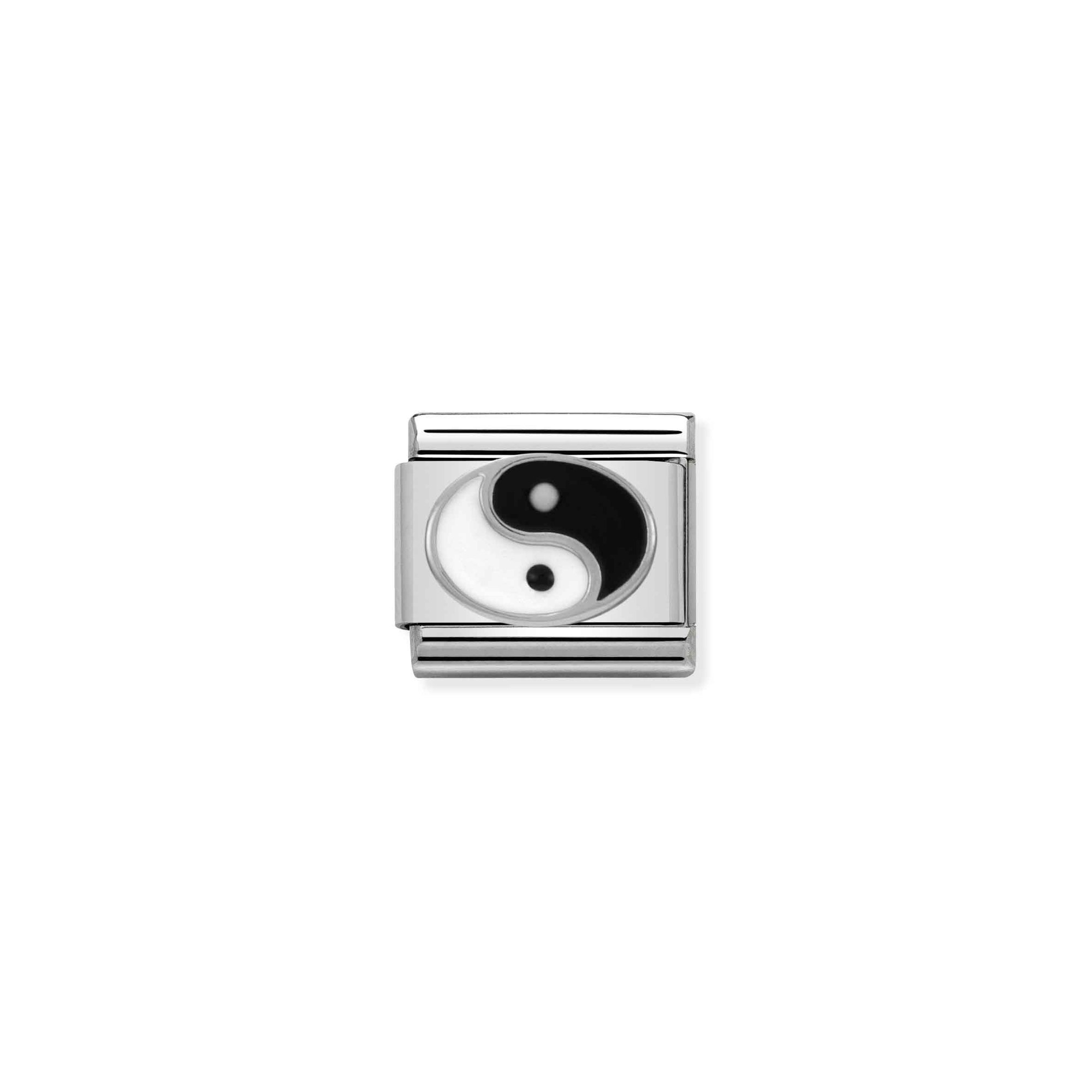 Nomination Composable Classic Charm Yin Yang - Edelstahl, Silber 925, Emaille