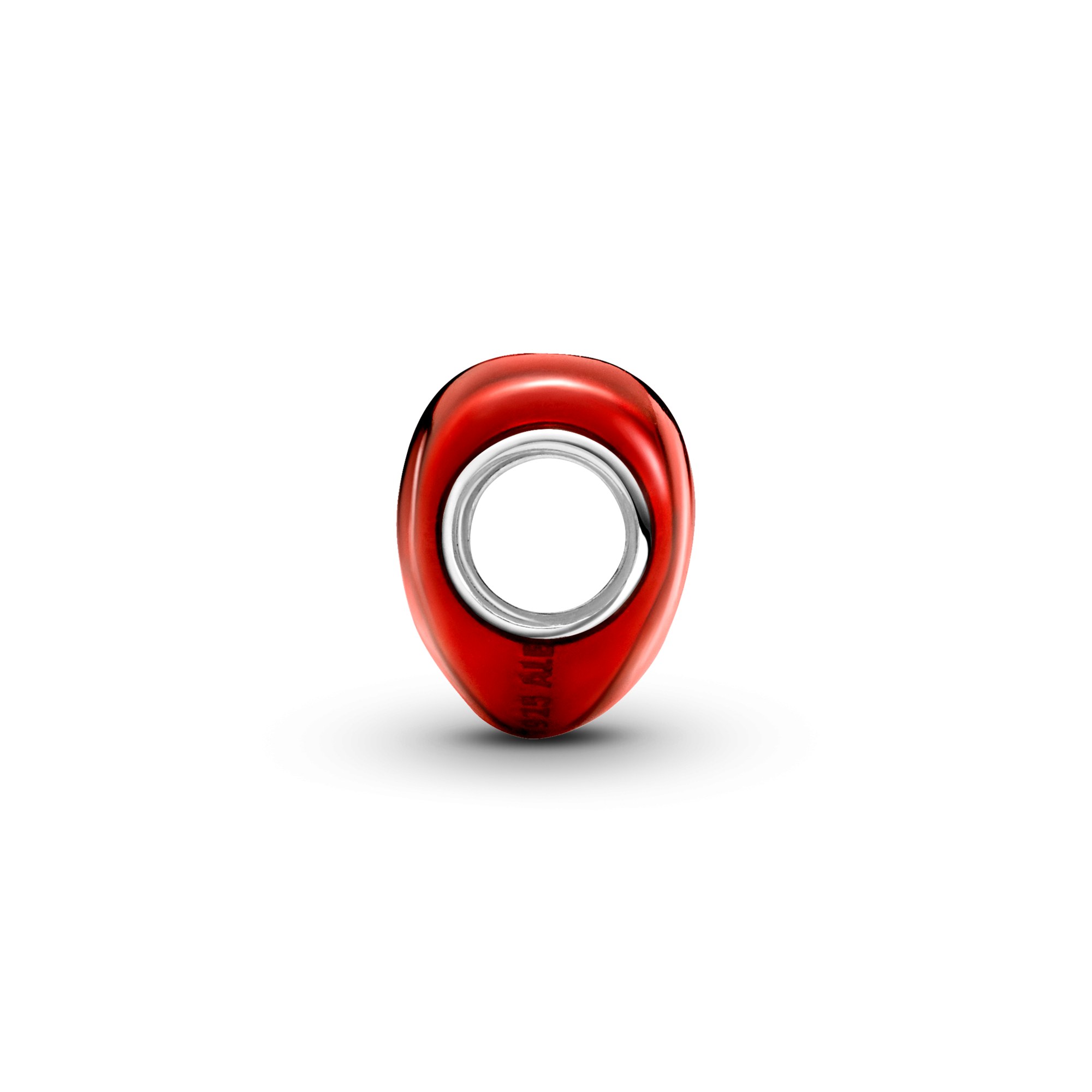 Pandora Metallic Herz Charm ROT - Silber & Emaille – Ansicht 2