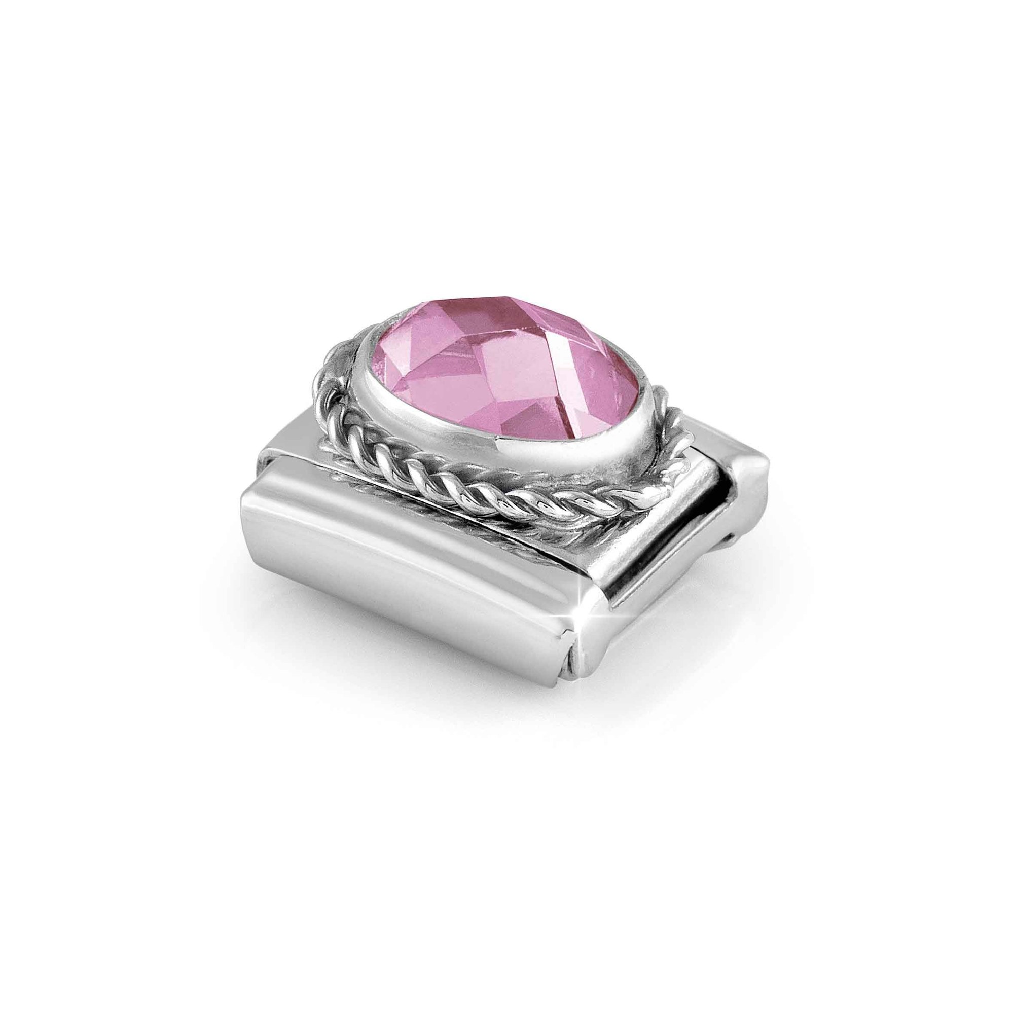 Nomination Composable Classic Charm Kordel Zirkonia rosa - Edelstahl, Sterling Silber – Ansicht 4
