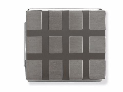 Oxidiertes Edelstahlarmband mit mittlerem Gitterdesign in matter Ausführung, gefertigt von Nomination Steel IKONS, Modellnummer 230103 04. Elegantes und modernes Accessoire.