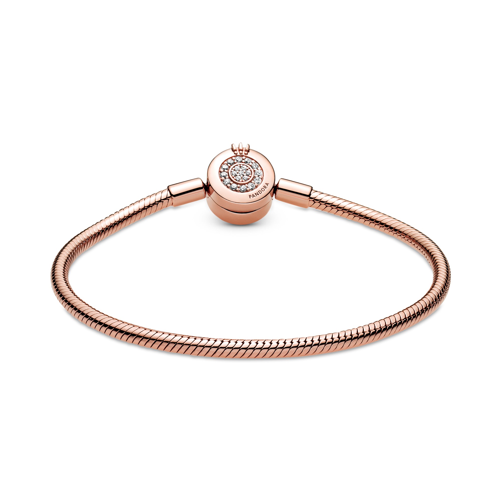 Pandora Armband - Pavé Verschluß - Silber - Roségold – Ansicht 3