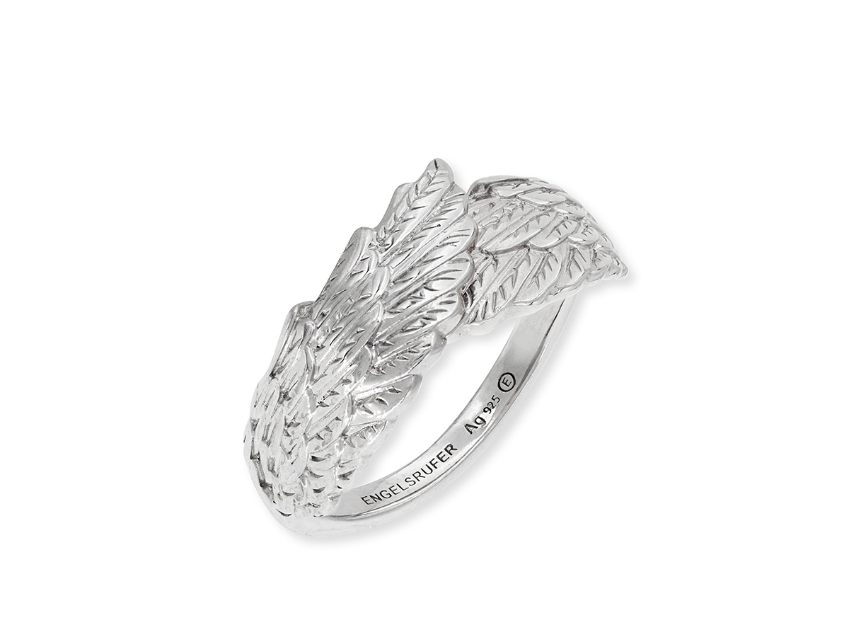 Engelsrufer ERR-WINGS WING Ring Double - Silber rhod. Engelsrufer ERR-WINGS WING Ring Double aus rhodiniertem Silber zeigt ein elegantes Design mit fein gearbeiteten, stilisierten Flügeln, die für einen besonderen Glanz sorgen.