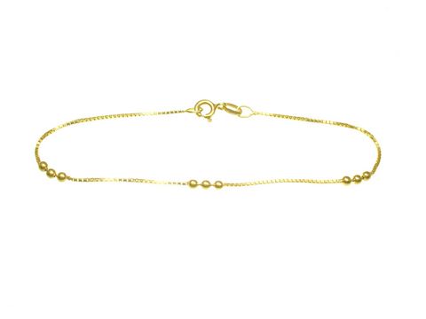 Venezia Armband mit Kugeln Gold 333, 18 cm lang, hergestellt von Juwelier Harnisch, filigranes Design mit Kugeln, glänzendes Gold, elegant und zeitlos.
