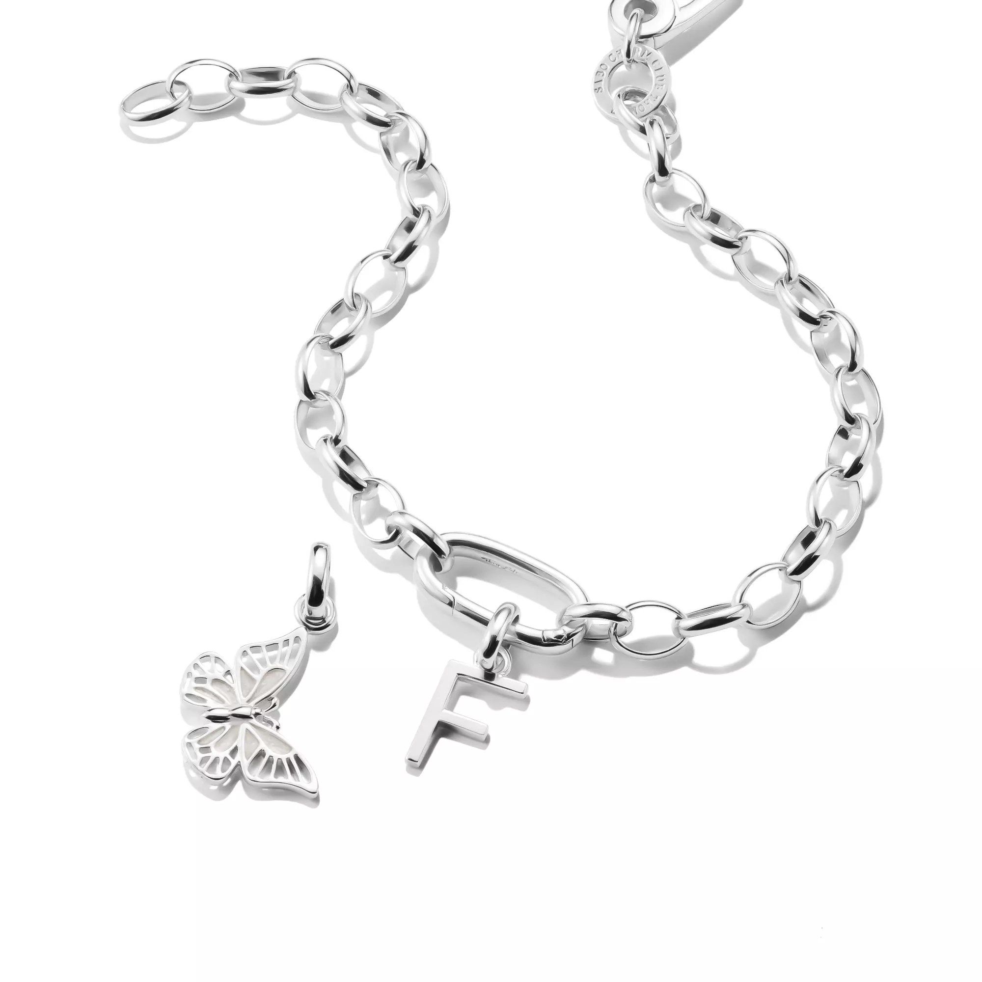 Thomas Sabo Connect - Buchstabe F - Charm mit Öse - Silber – Ansicht 3