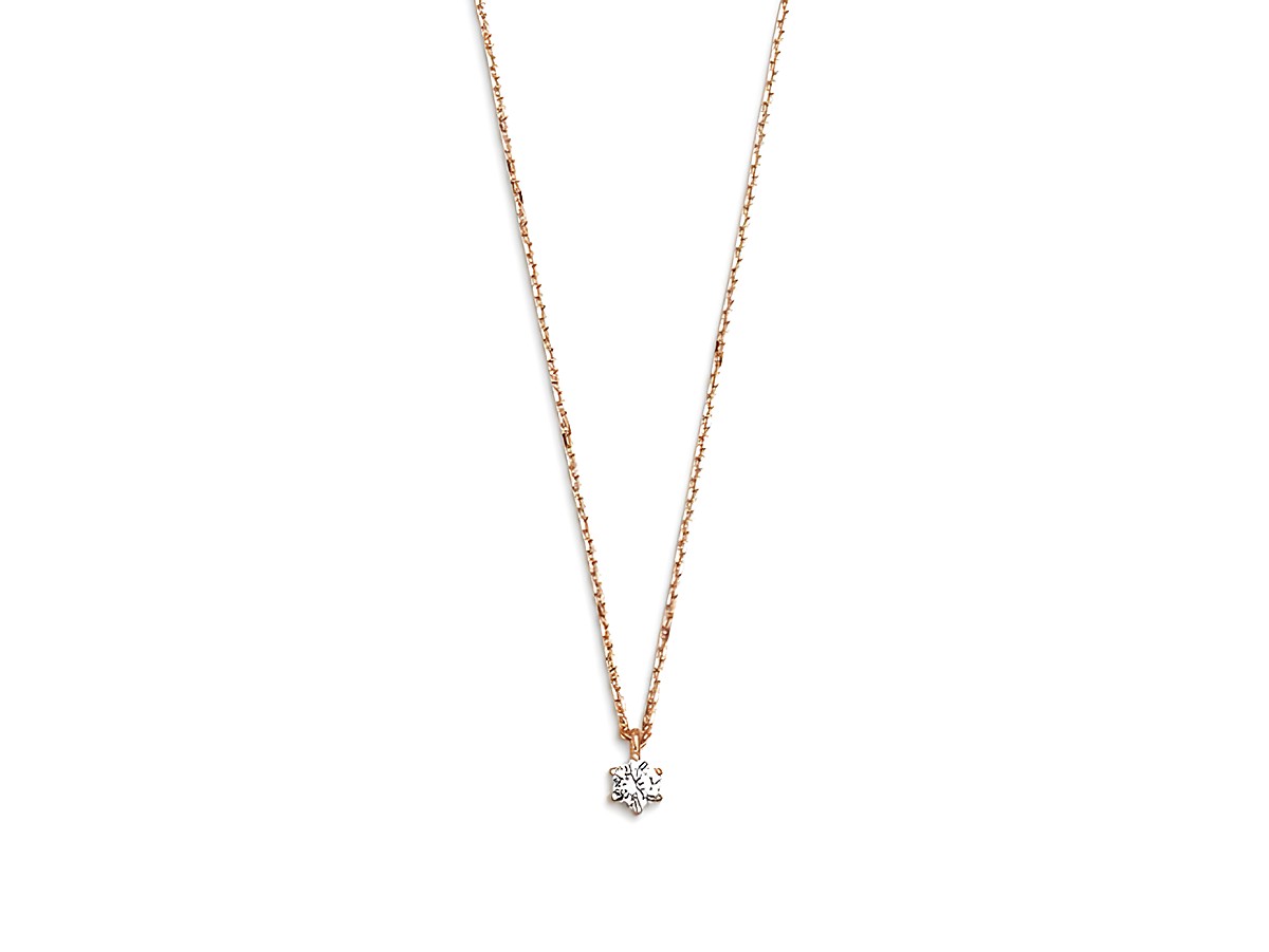 Xenox Sterling Silber Kette XS7380R in 40-45 cm mit Krappe Rosè, Roségold vergoldete Ankerkette und einem funkelnden Anhänger in Form eines Sterns.