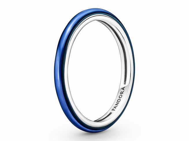 Pandora ME Ring - 199655C02-58 - Sterling Silber - Emaille - Blau - Gr. 58