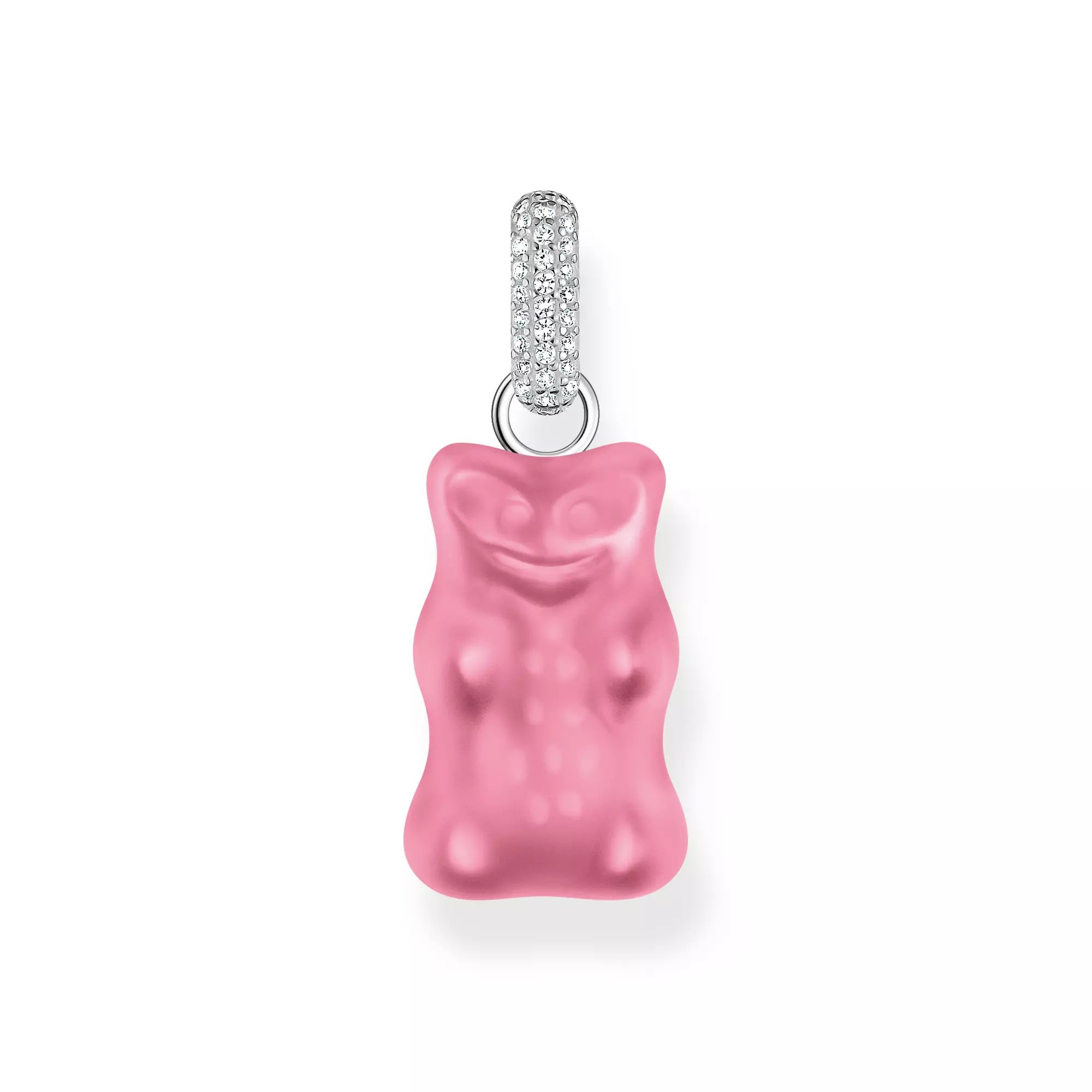Thomas Sabo Anhänger - HARIBO - Großer Goldbär - Gummibärchen - Rosa-Pink - Silber & Glas & Zirkonia - Rosa-Pink