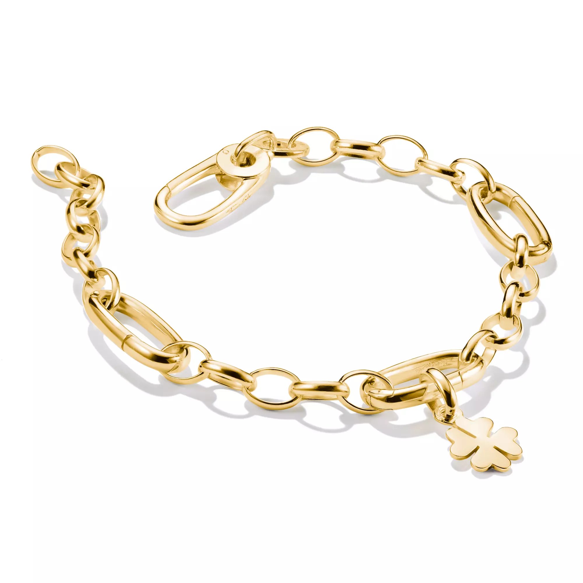 Thomas Sabo Connect - Charm Armband mit drei Connect Links - Silber & Gelbgold Verg. - 15 cm – Ansicht 3