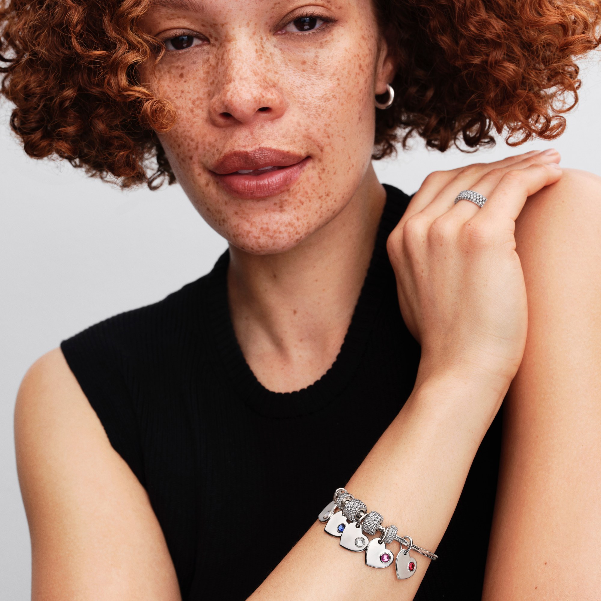 Pandora April - Herz Anhänger & Charm gravierbar - Kristall Klar – Ansicht 5
