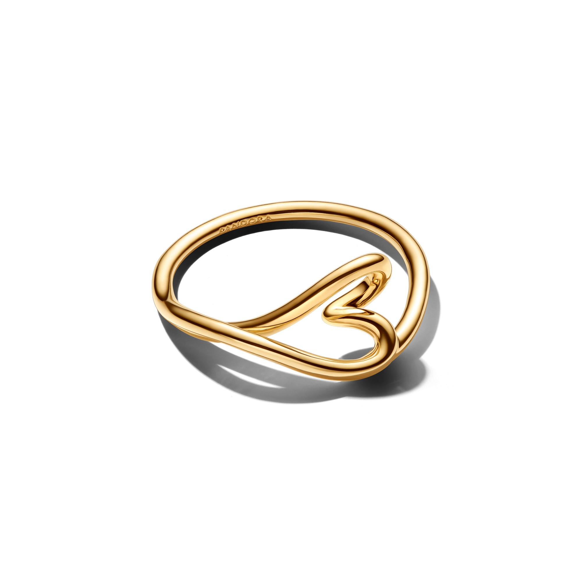 Pandora organisch Geformtes Herz Ring - Gelbgold Vergoldung – Ansicht 3