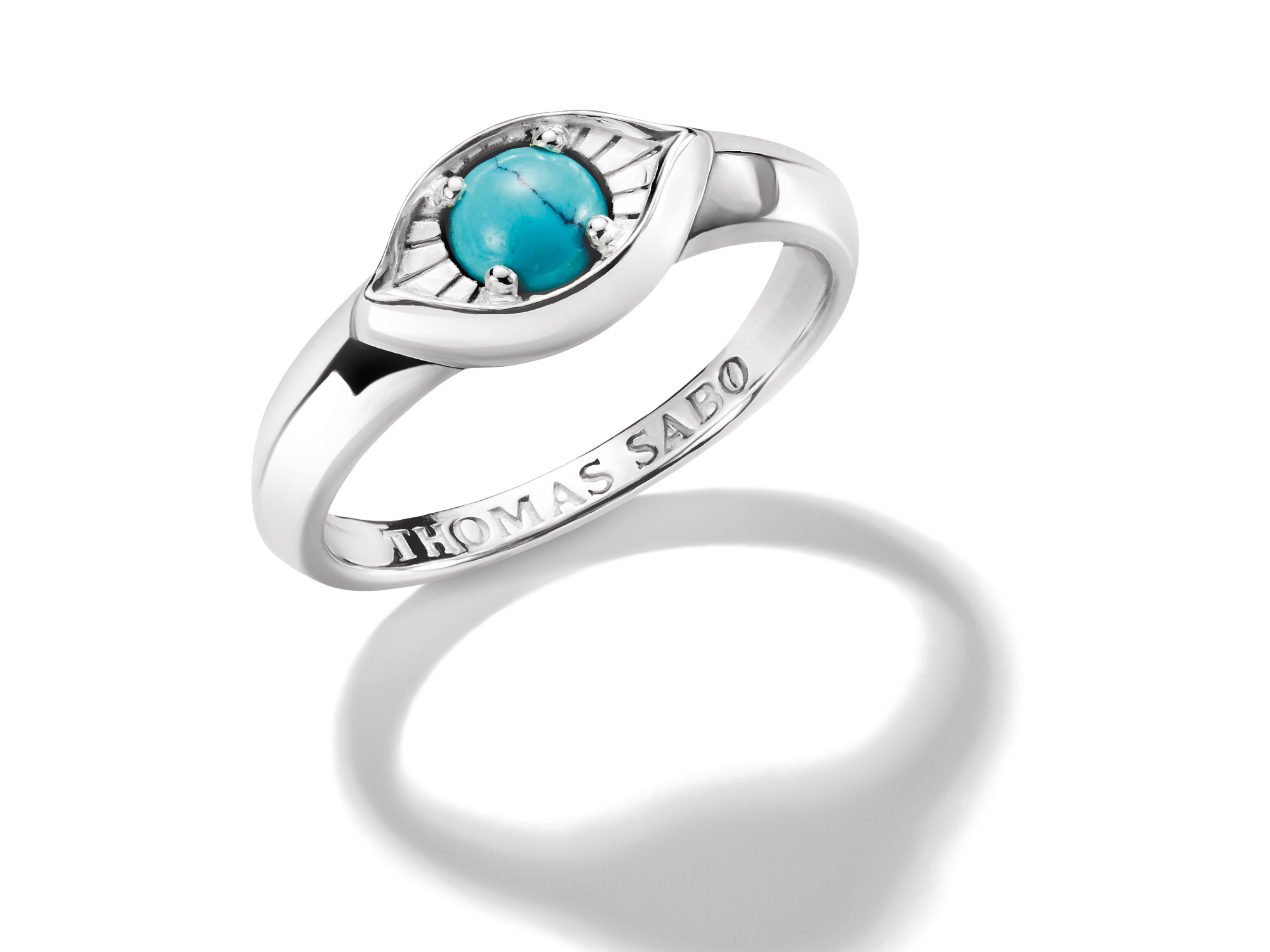 Thomas Sabo TR2527-404-17-50 ELYNDRA Ring - Sterling Silber & imit. Türkis - Türkis - Gr. 50