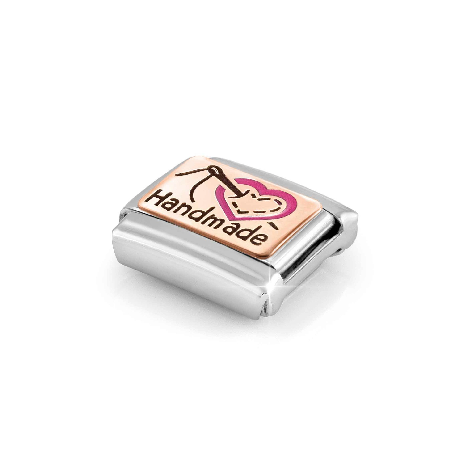 Nomination Composable Classic Charm Handmade Nadel und Faden - Edelstahl, Gold 375 Roségold – Ansicht 4