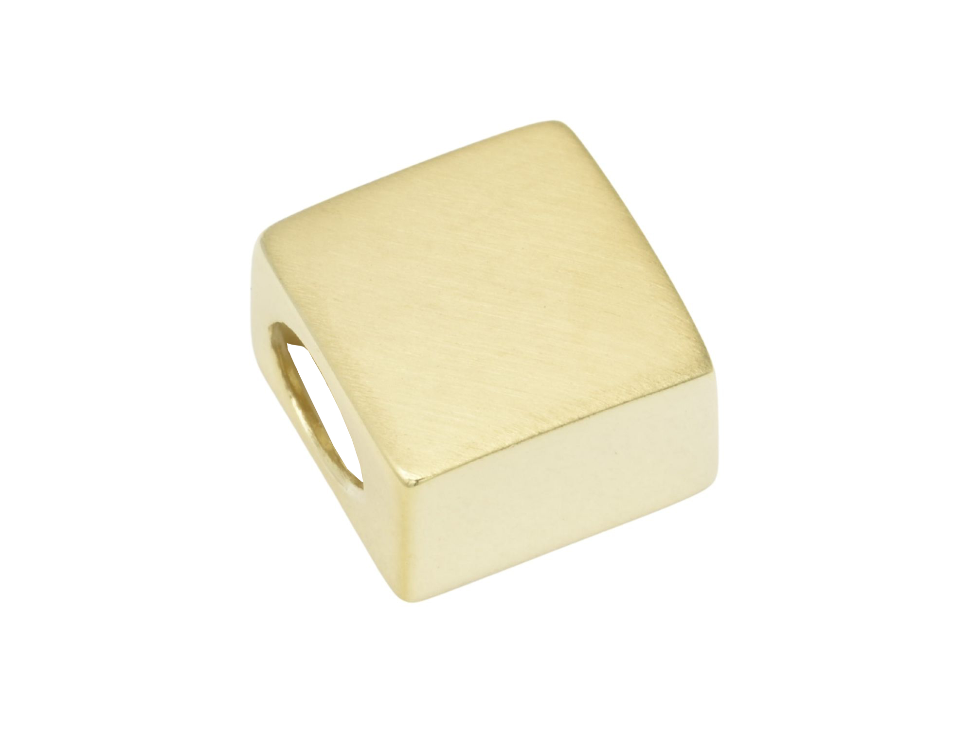 Anhänger Quadrat 8 mm - Sterling Silber - Gelbgold Vergoldung